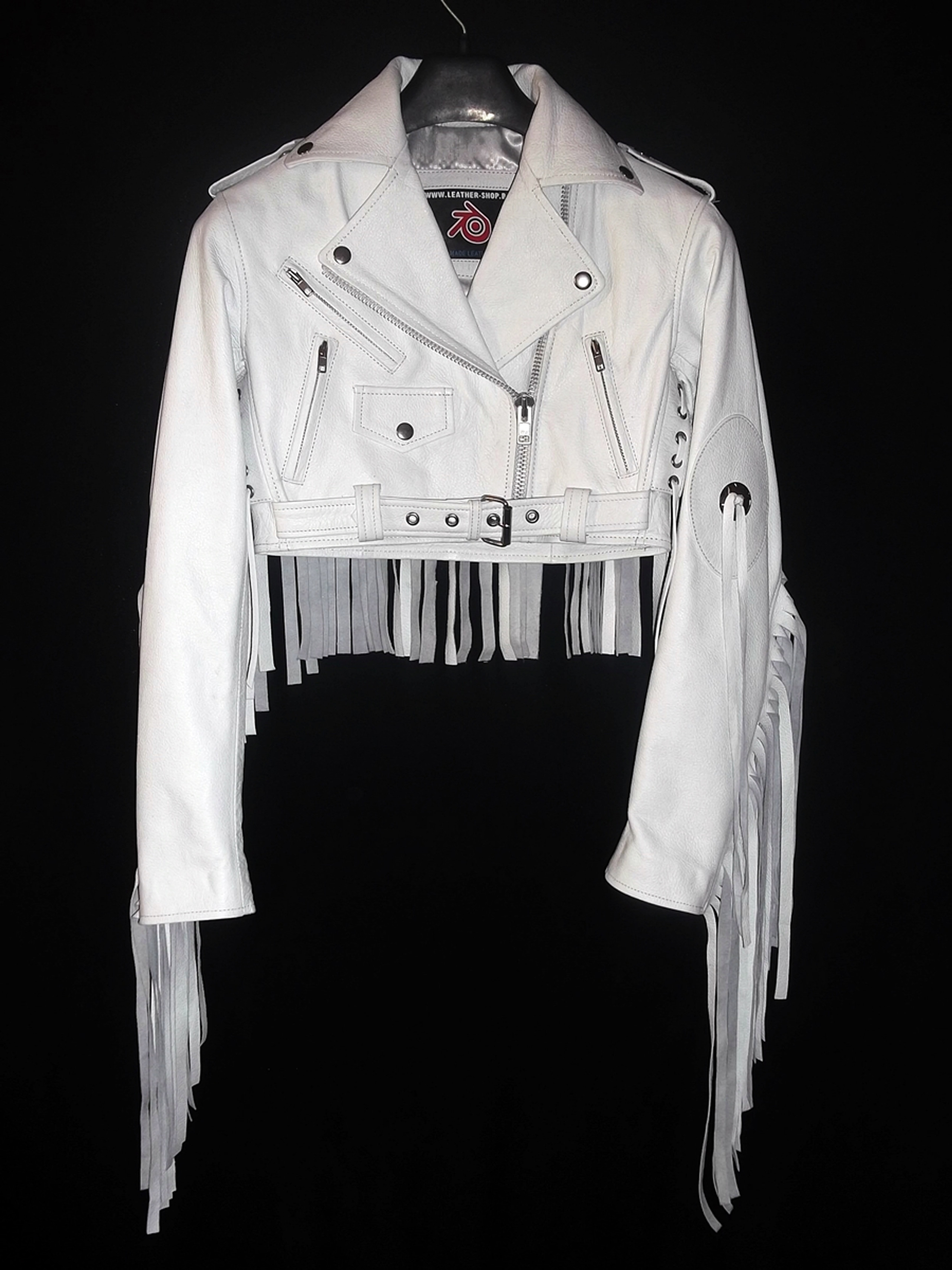Ladies Leather Fringe Jacket Custom-Made Style LLFJ1707S Available In 9 Colors