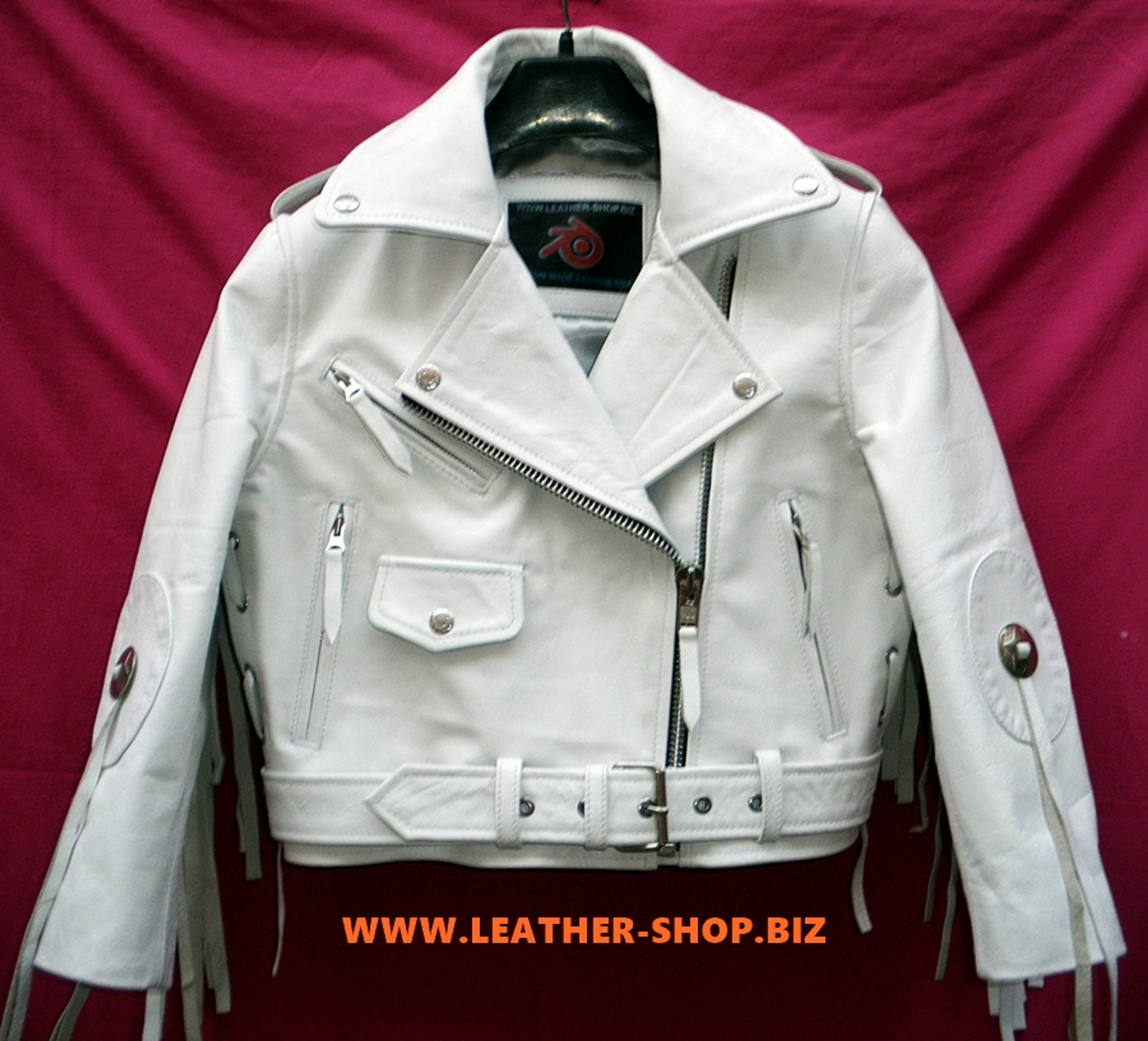 Leather fringe jacket LLFJ1708 custom-made available In 9 colors