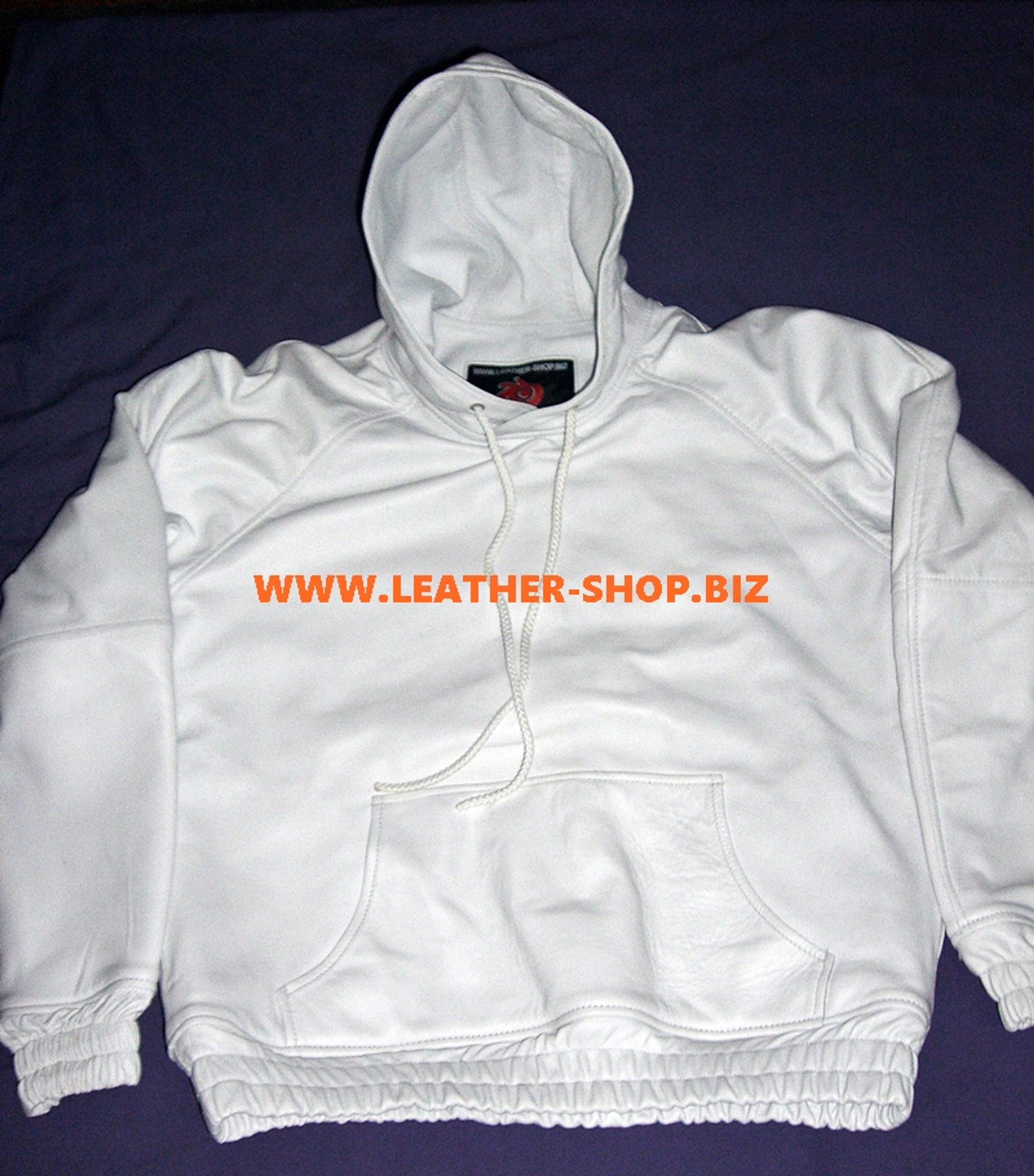 Leather Hoodie with Lambskin Lining Style LLH075 Custom Made
