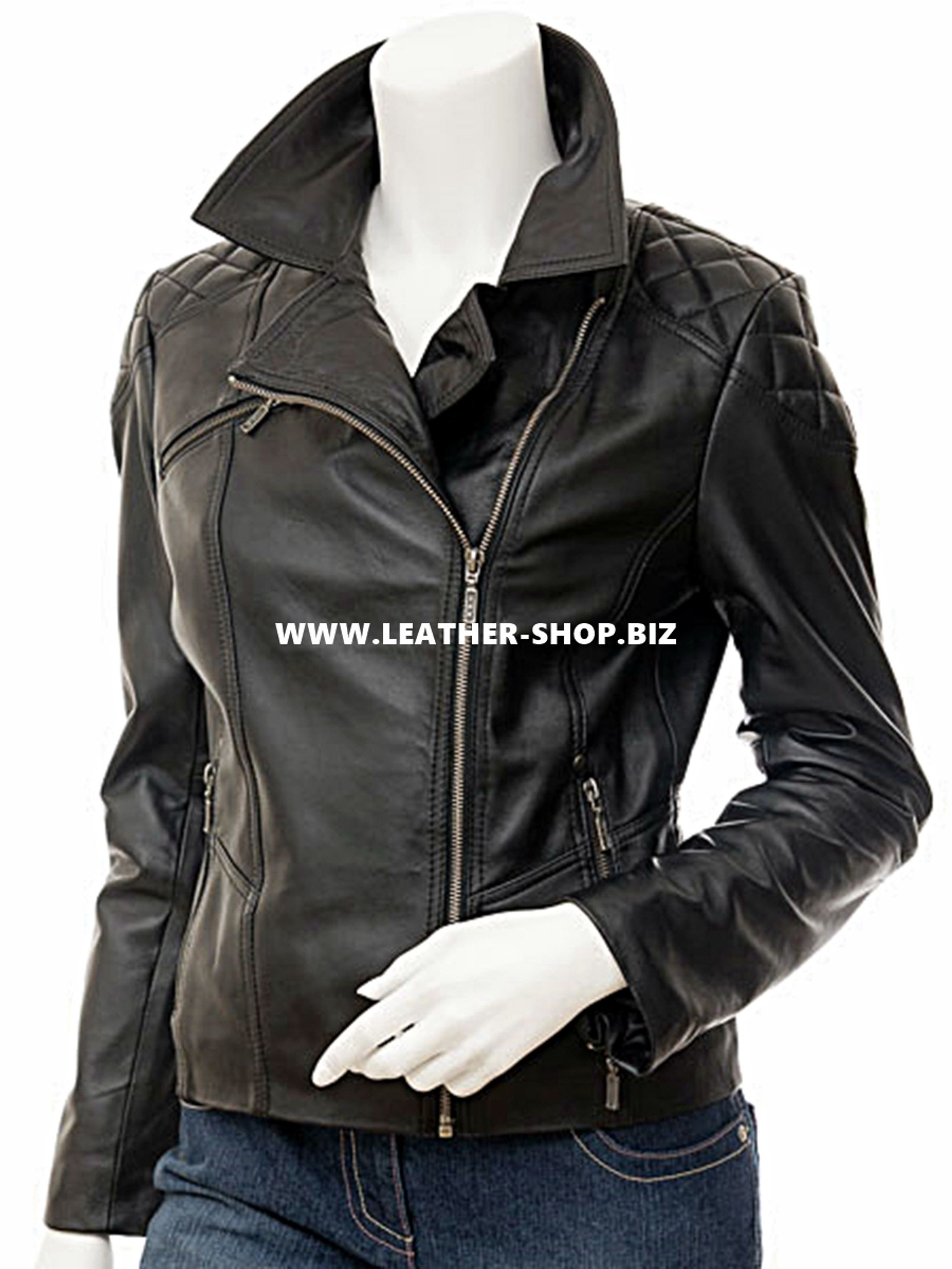 Leather jacket LLJ603 custom-made diamond stitch style, Order now