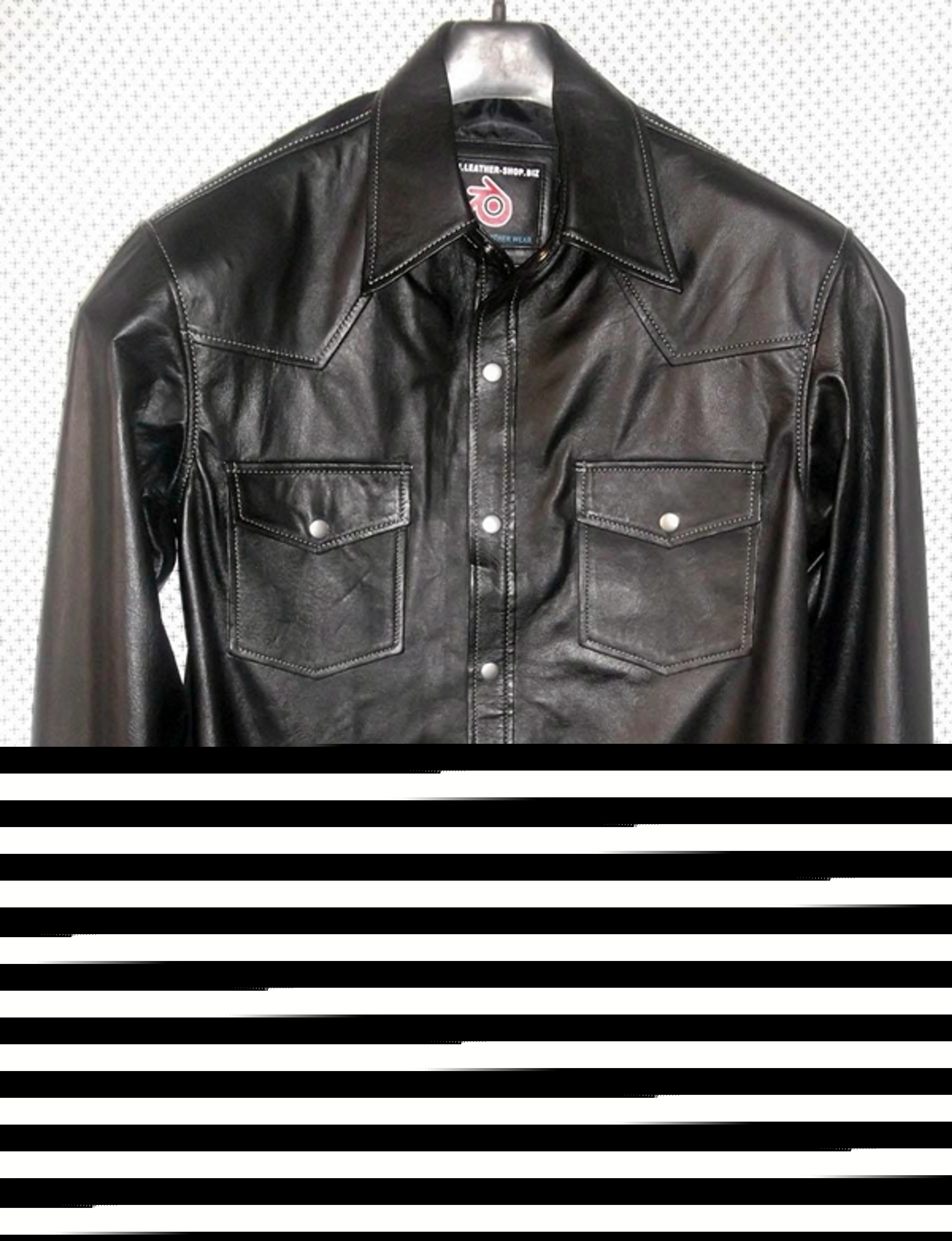 Leather Shirt Style LS014 Custom Made All Sizes and 9 Colors Available