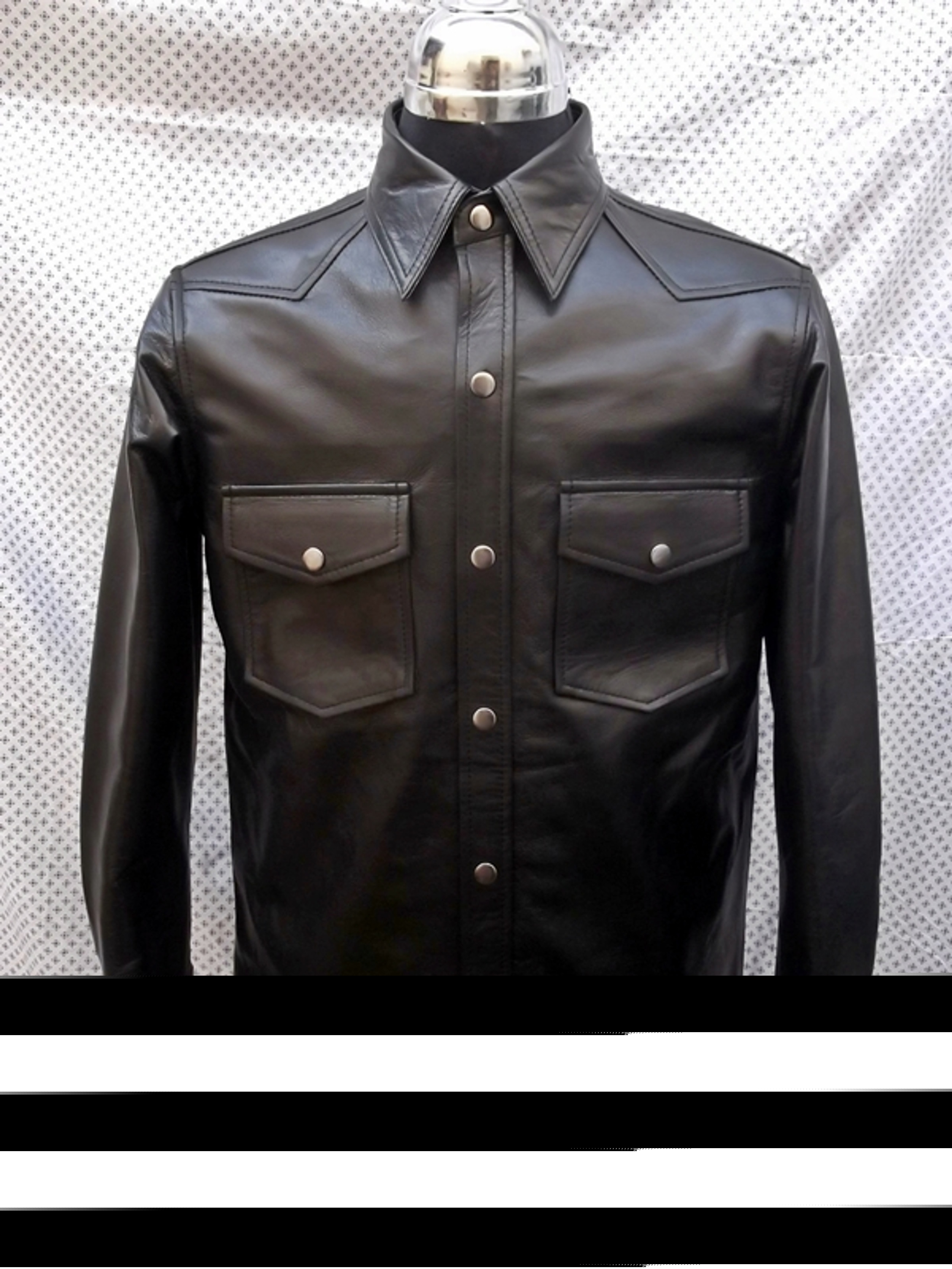 Leather Shirt Style LS015 Custom-Made available in 9 Colors