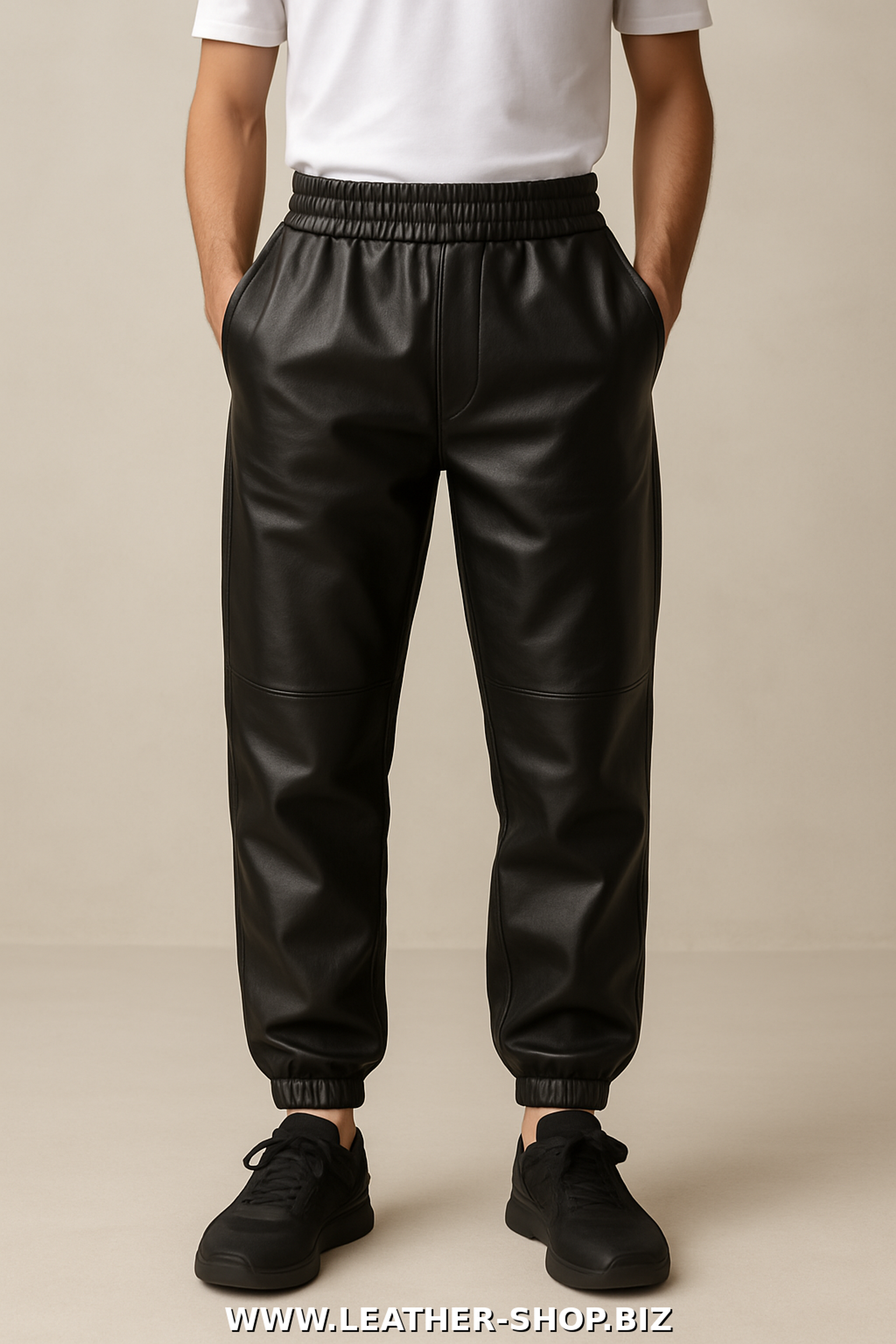 Lambskin Leather Sweatpants style LSP005 custom-made in 9 colors