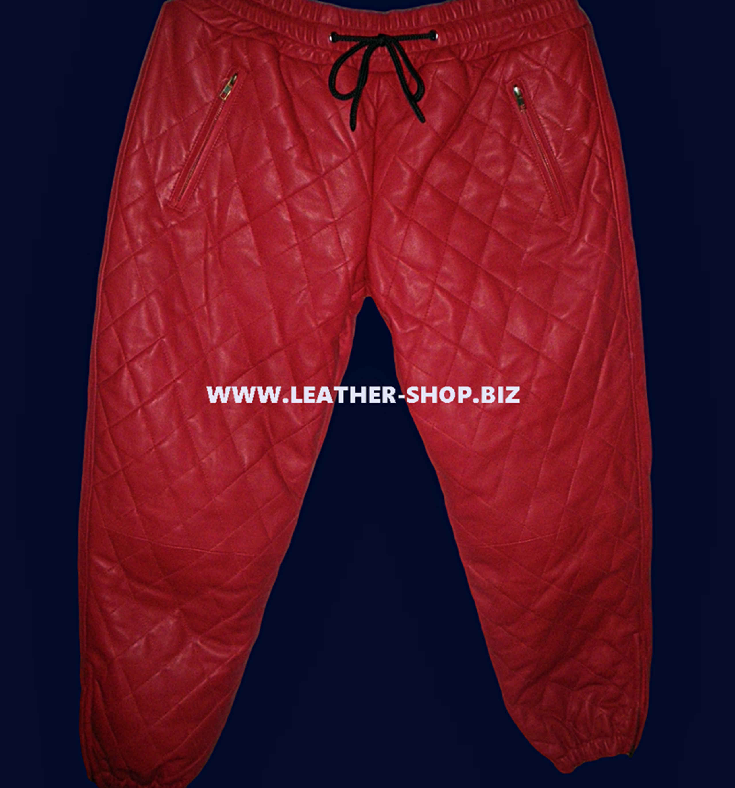 Lambskin Leather Sweatpants style LSP111 Diamond/Quilted stitching