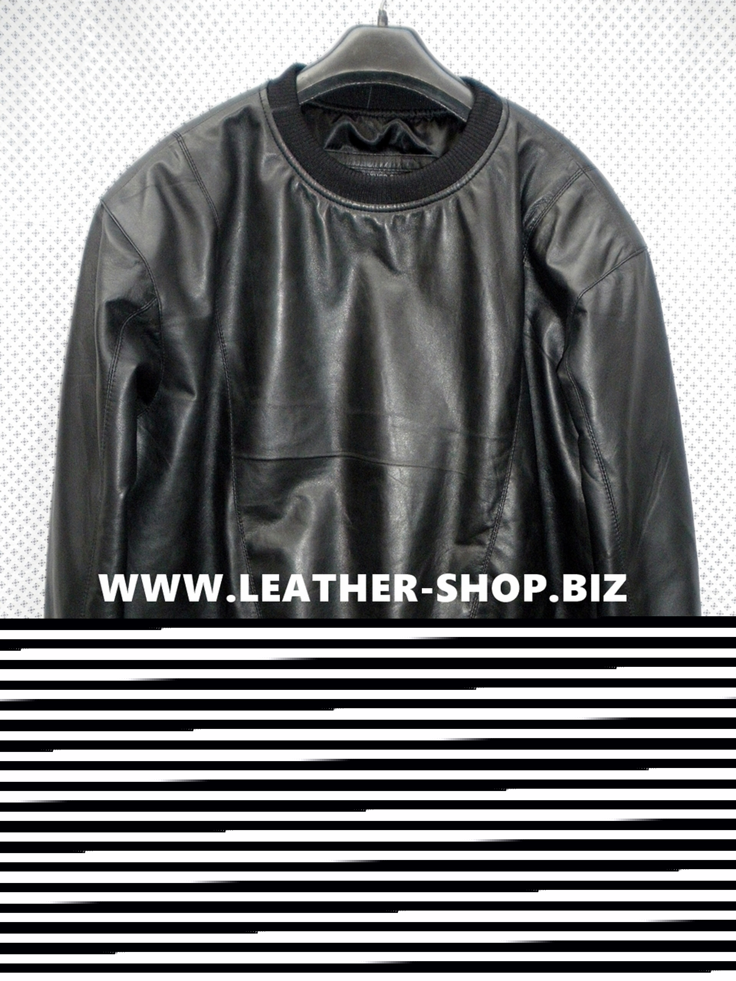 Leather Sweatshirt Style LSS005 Custom-Made 9 Colors