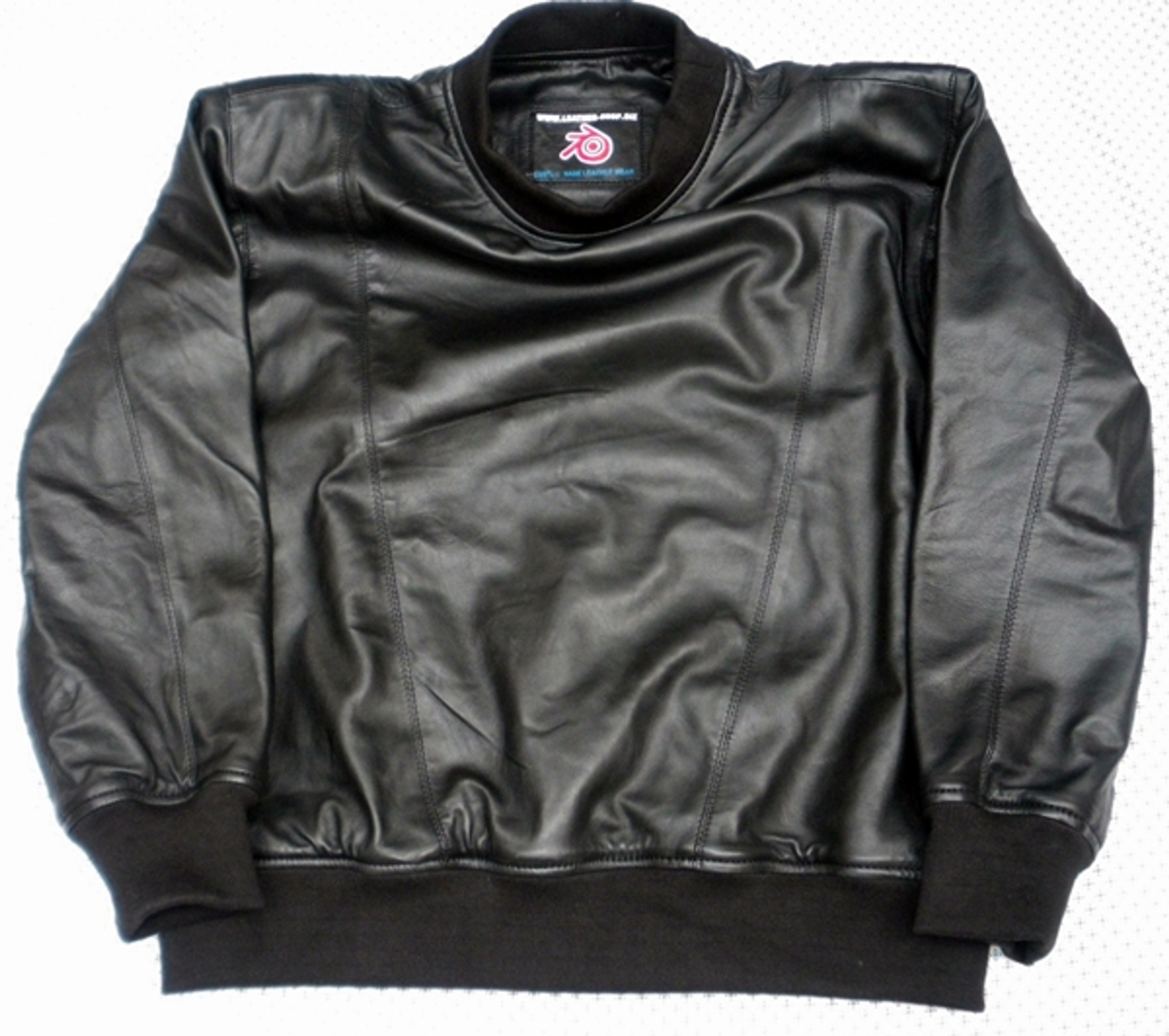Leather Sweat Shirt with Lambskin Leather Lining Style LSS010 Custom
