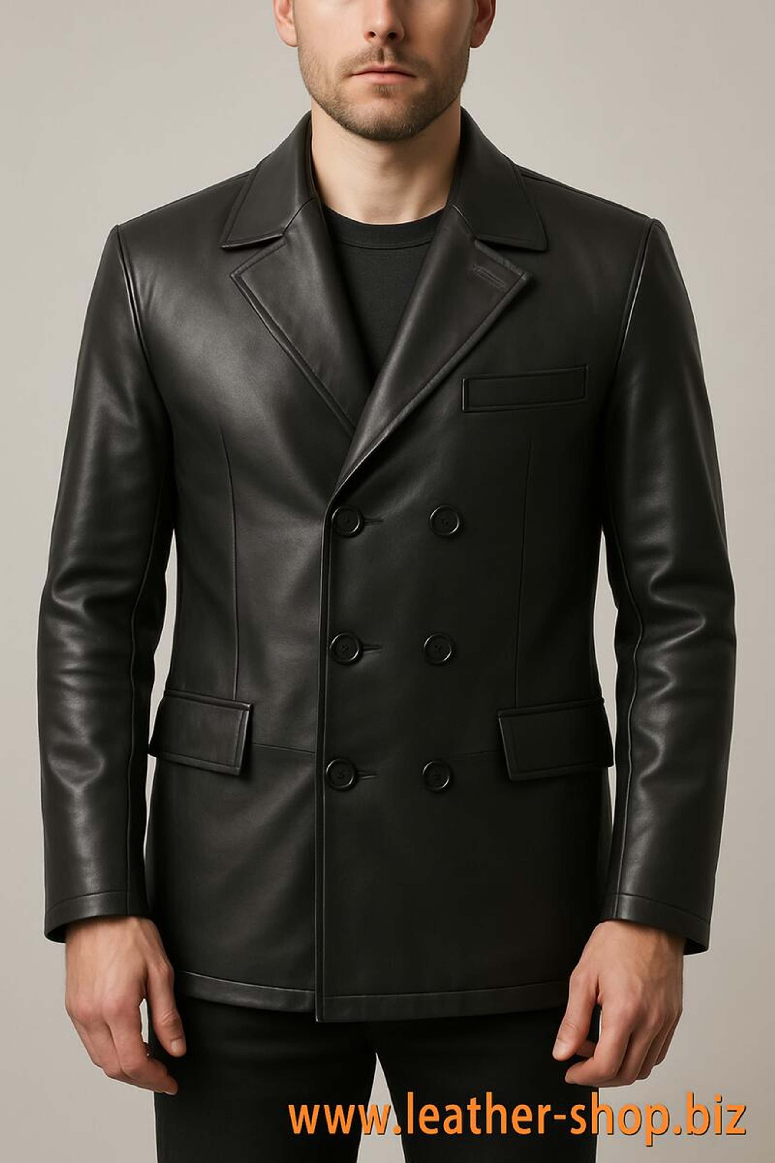 Leather Coat Blazer style 0033 Custom-Made all sizes available