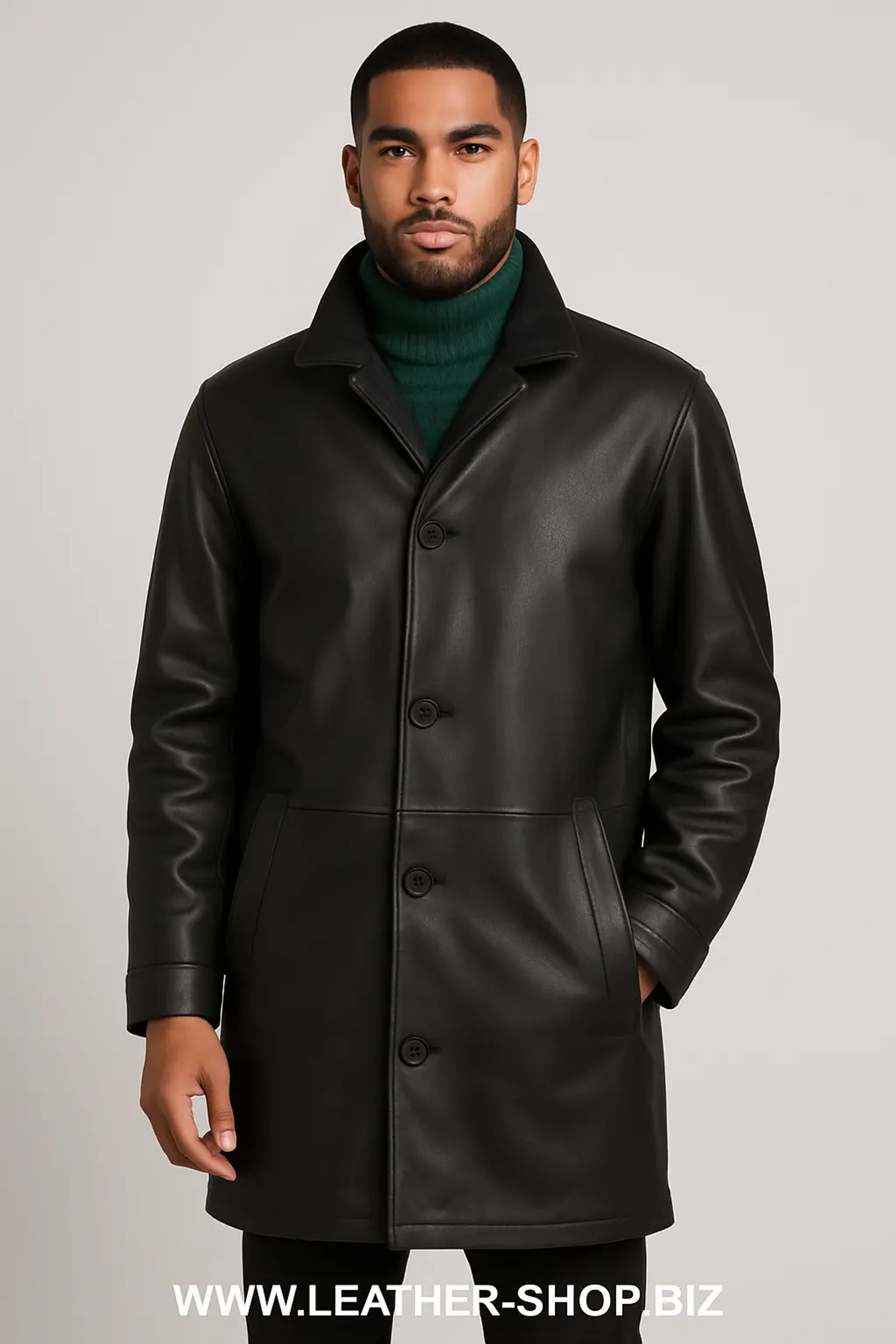Leather long coat style MLC538 custom-made available In 9 colors