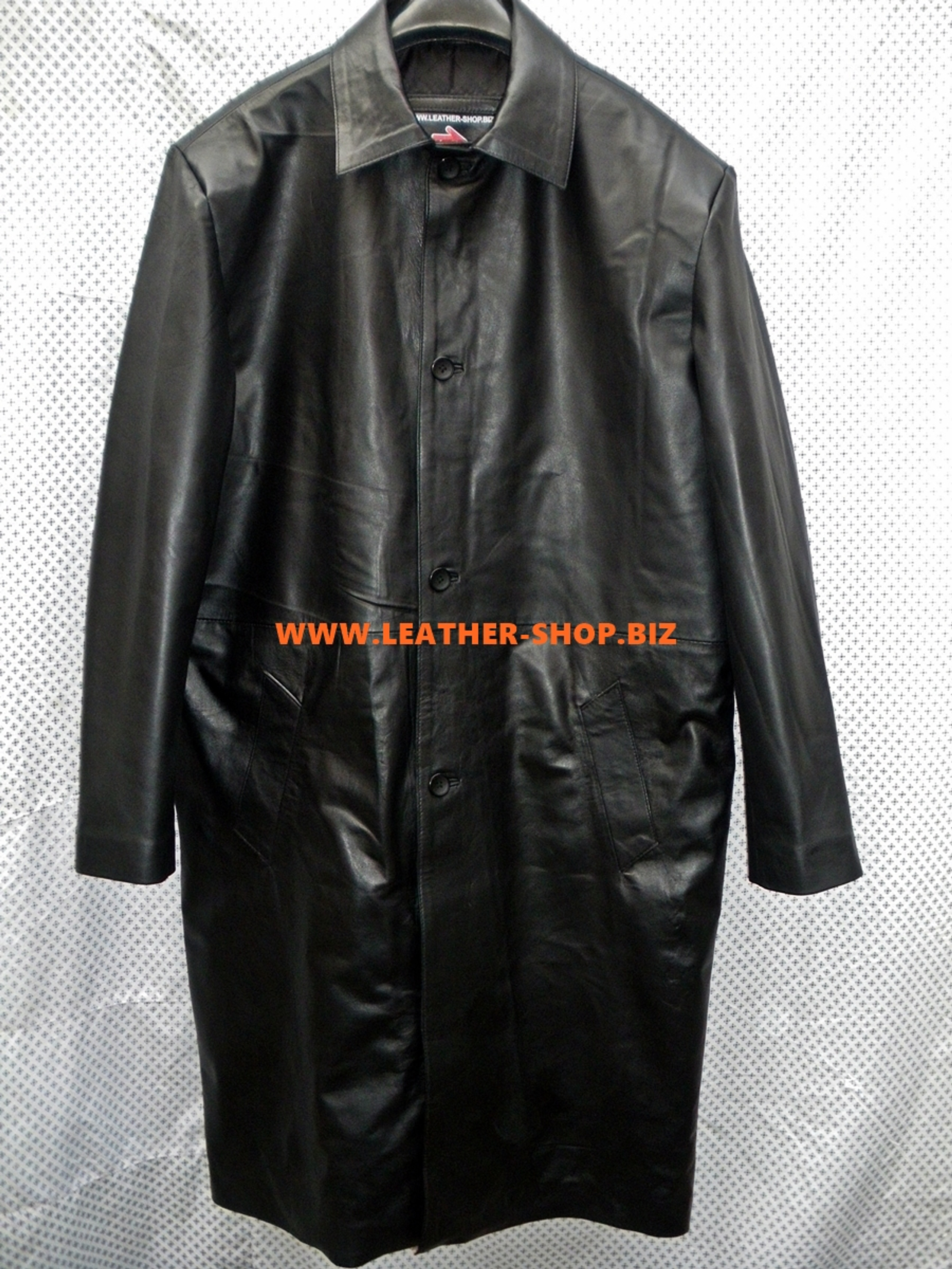 Leather Long Coat Style MLC545 Custom-Made Available In 9 Colors