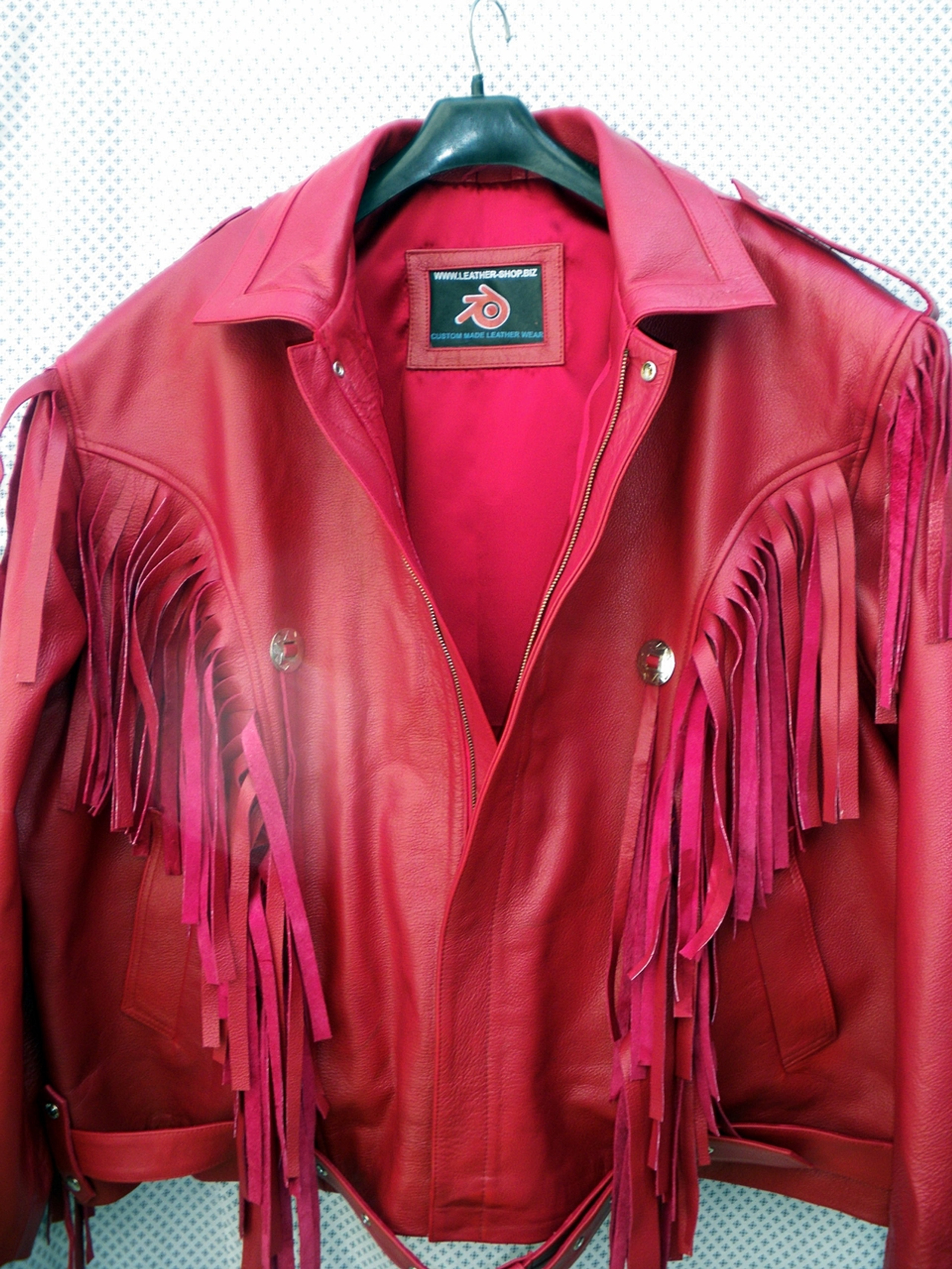 Leather Jacket with Fringe style MLFJ201 available in 9 Colors, 5 leathers