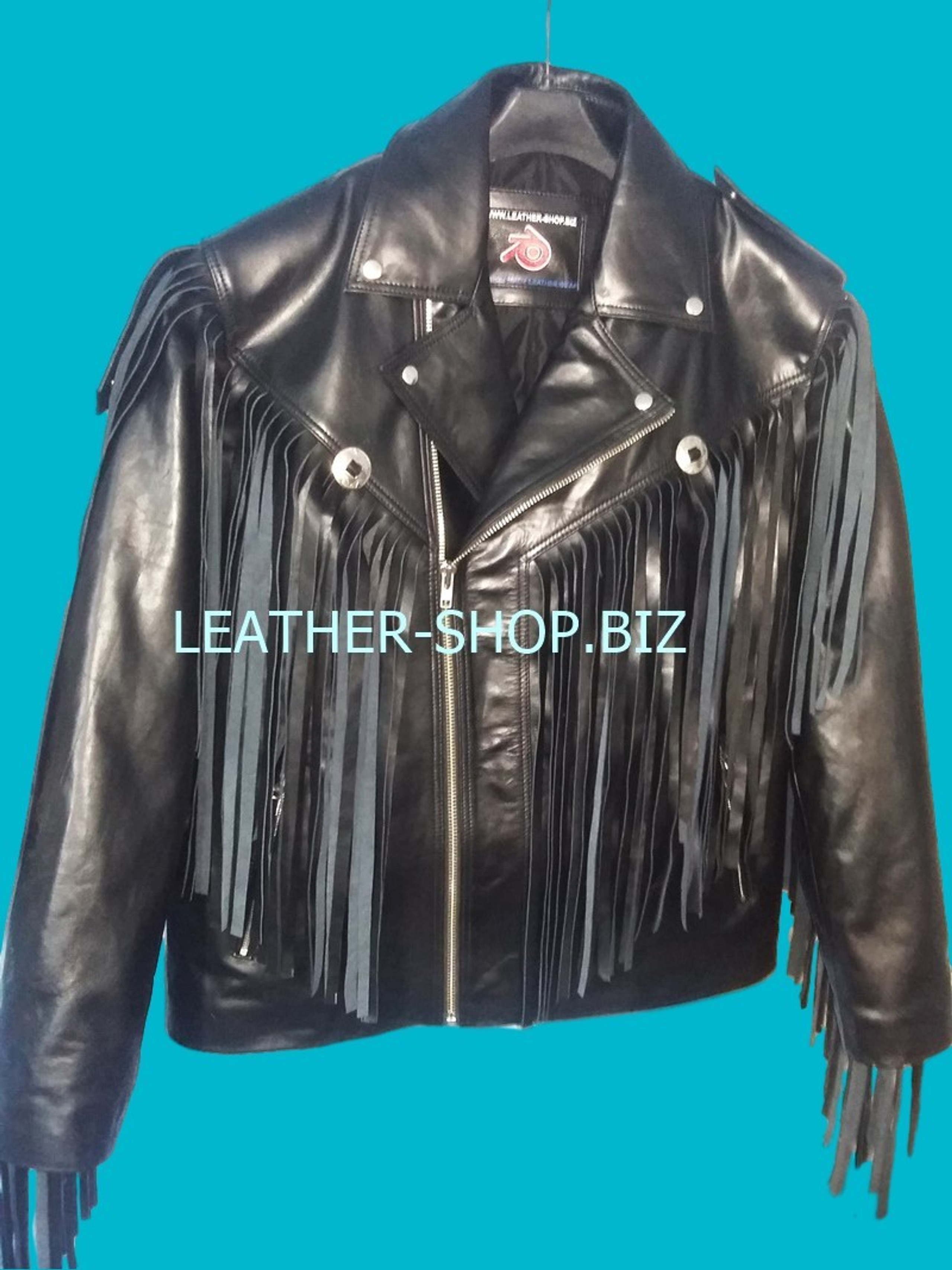 Leather Jacket With Fringe Custom Made Style MLFJ209 in 9 colors