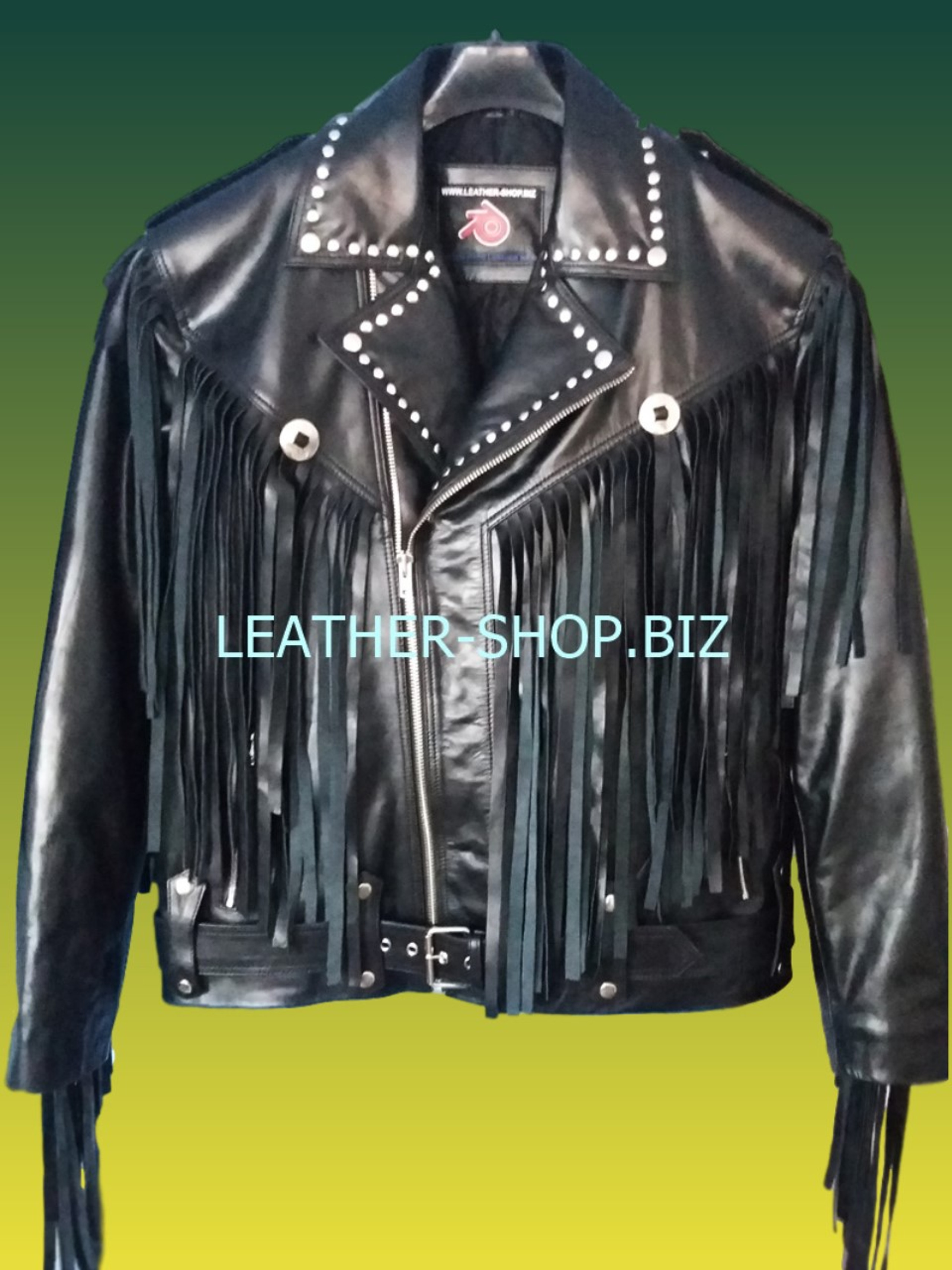 Leather Jacket With Fringe Style MLFJ210 custom-made 9 colors