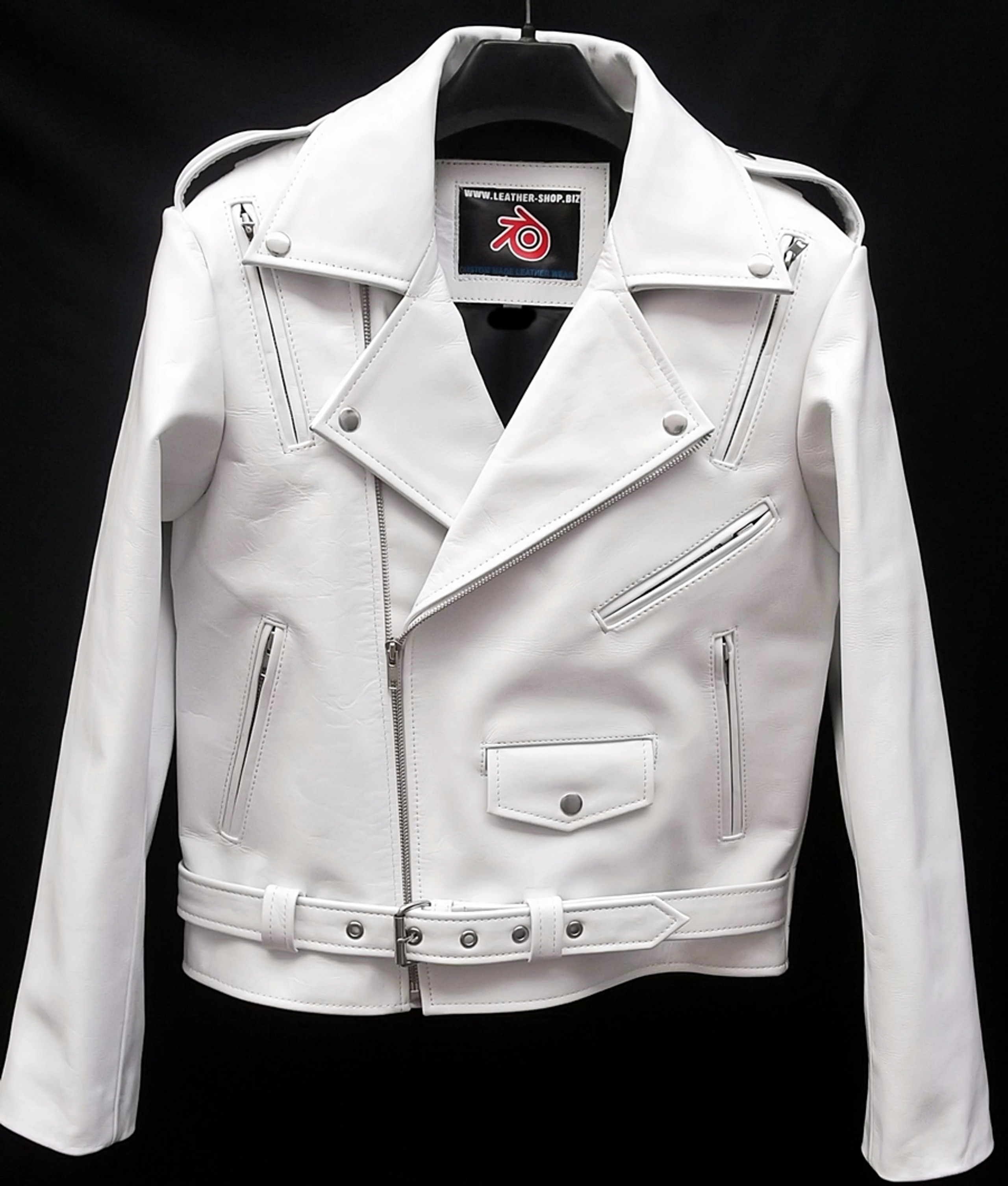 Leather Jacket Biker style MLJ116 Custom-Made 9 leather colors