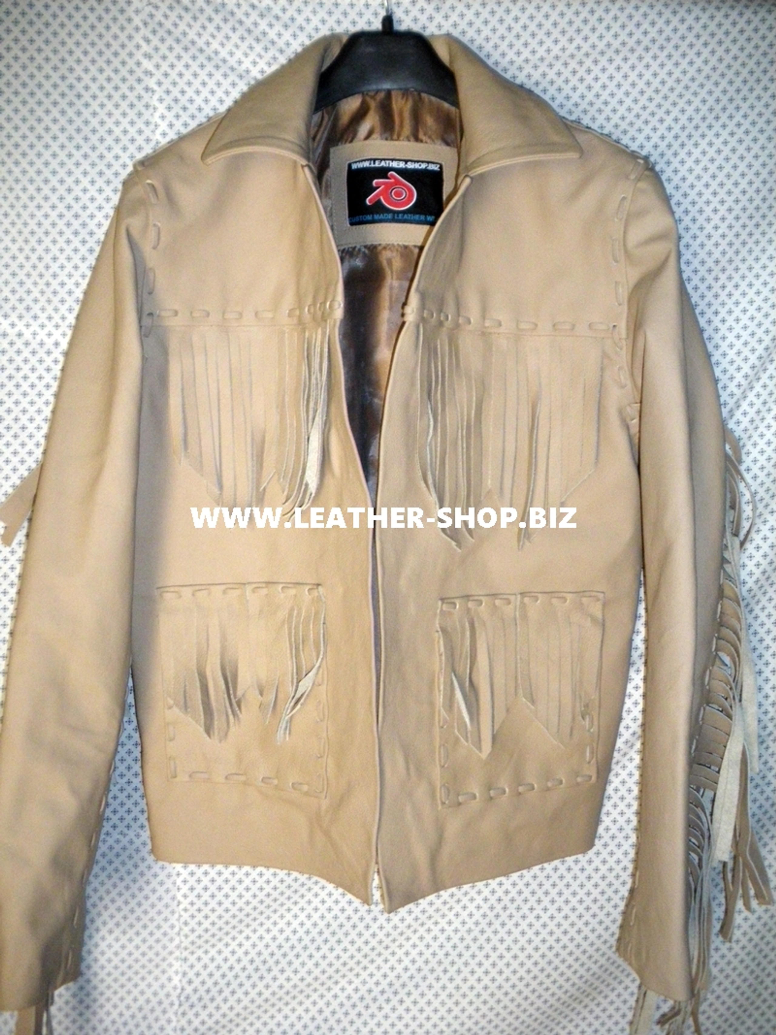 Leather Jacket With Fringe Style MLJF256 Custom-Made In 9 Colors