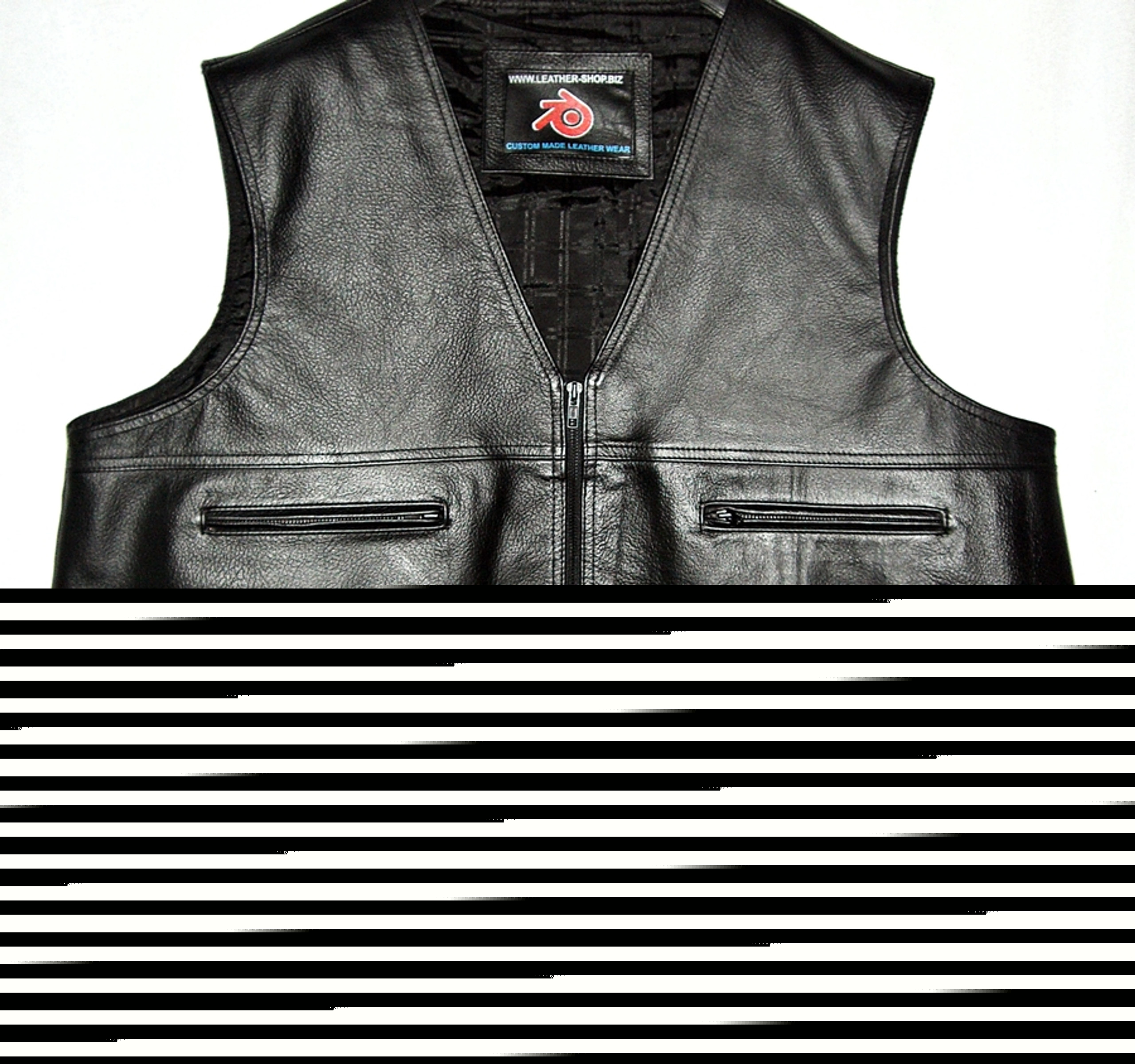 Mens Leather Vest Style MLV097 available in 9 colors + all sizes