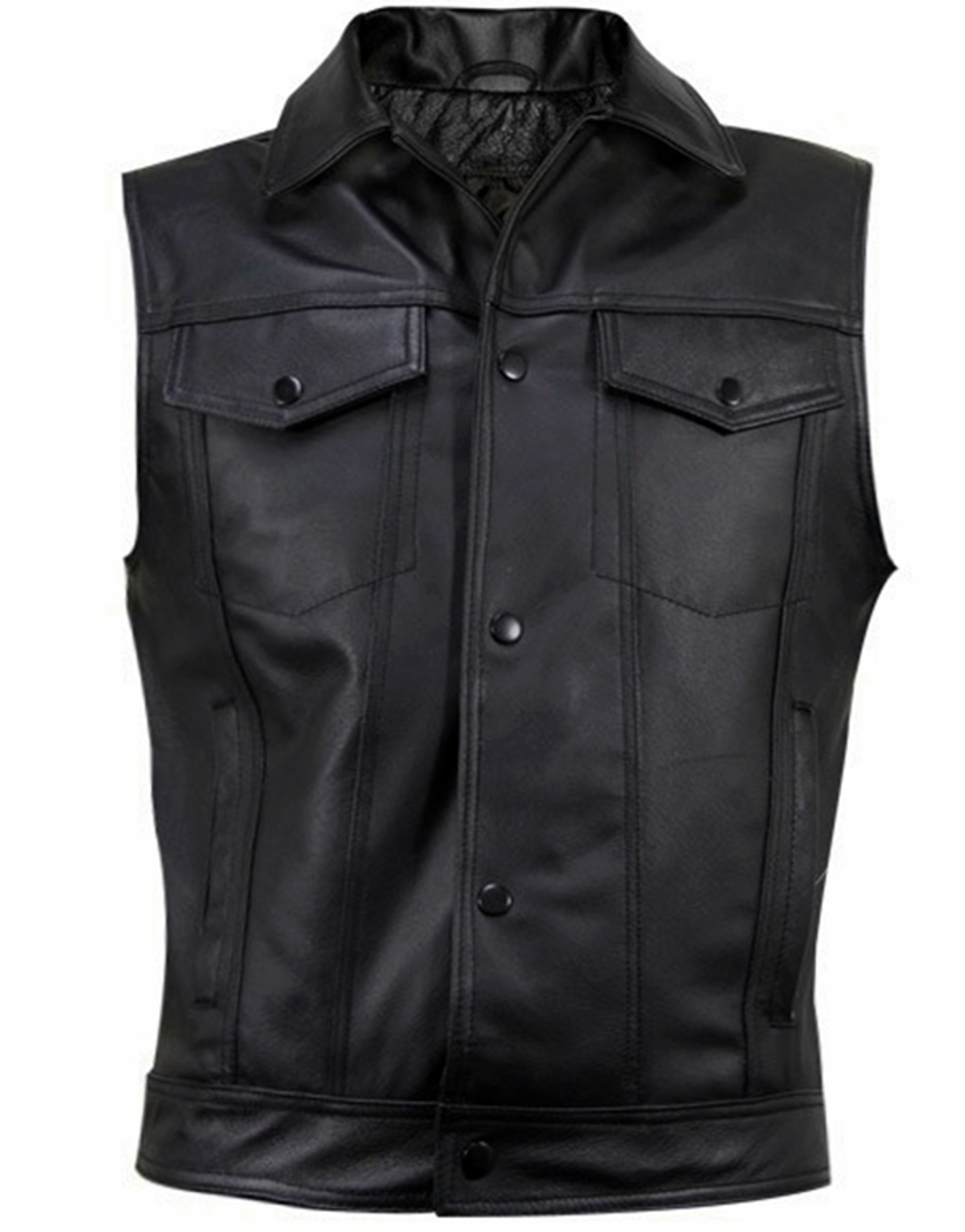 Leather Vest Jean Jacket Style MLV1331 9 Leather Colors Available