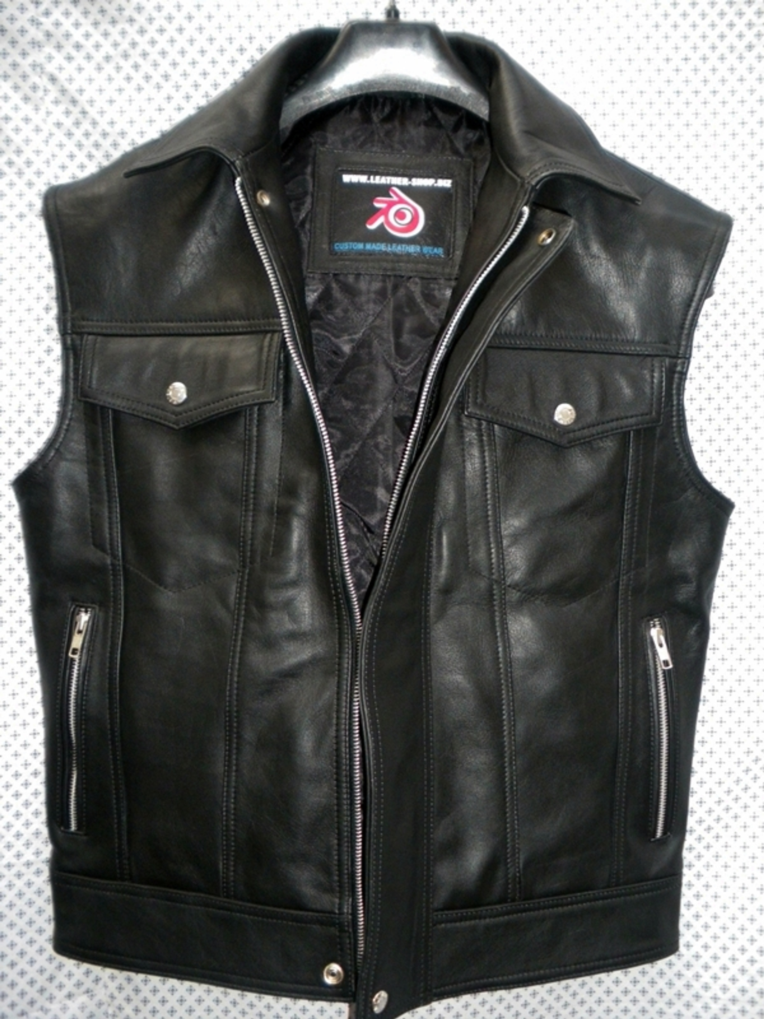 Mens Leather Jean Vest Style MLV1332 9 Colors Available