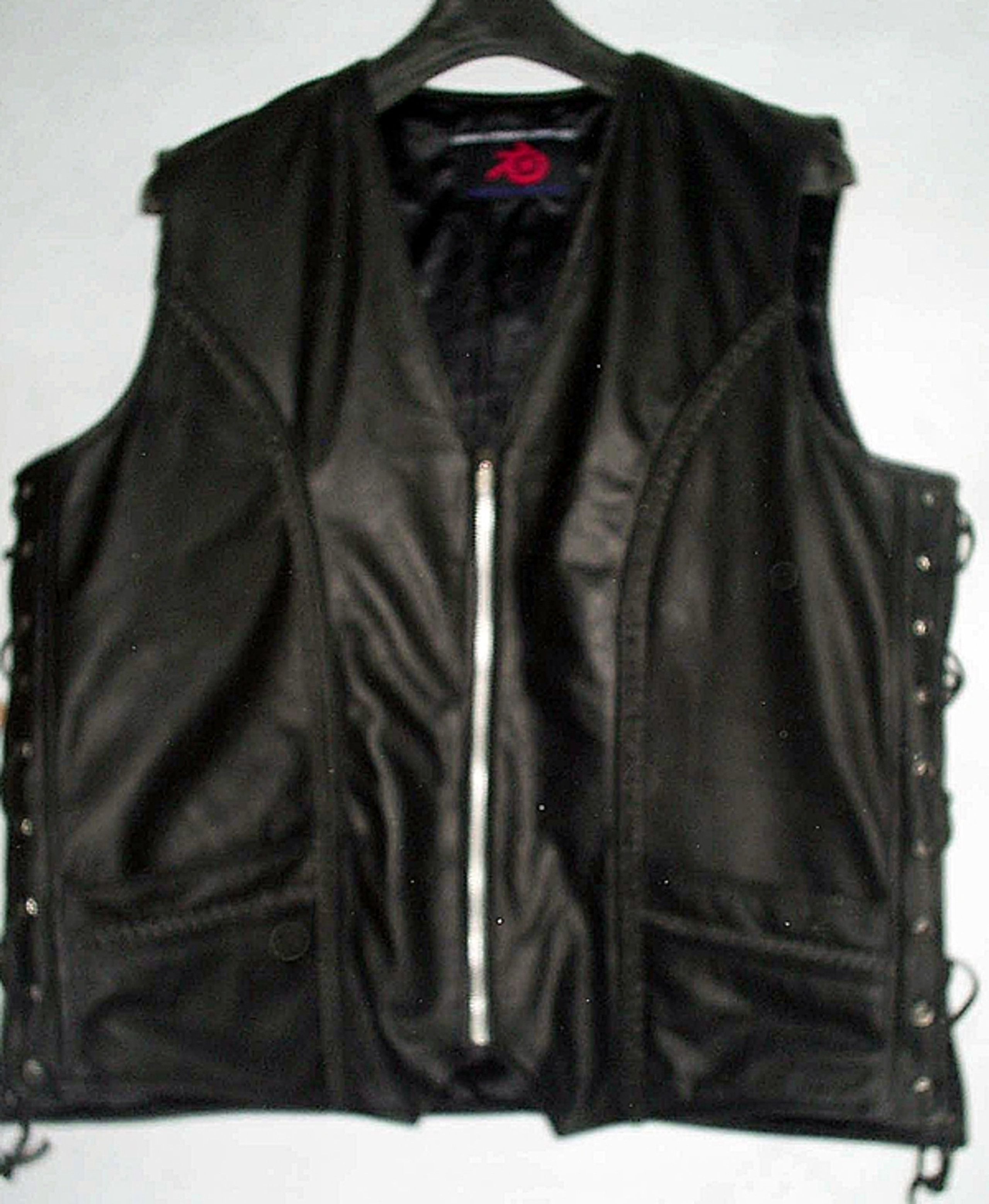 Leather Vest braid style MLV1359 custom-made 5 leathers, 9 colors
