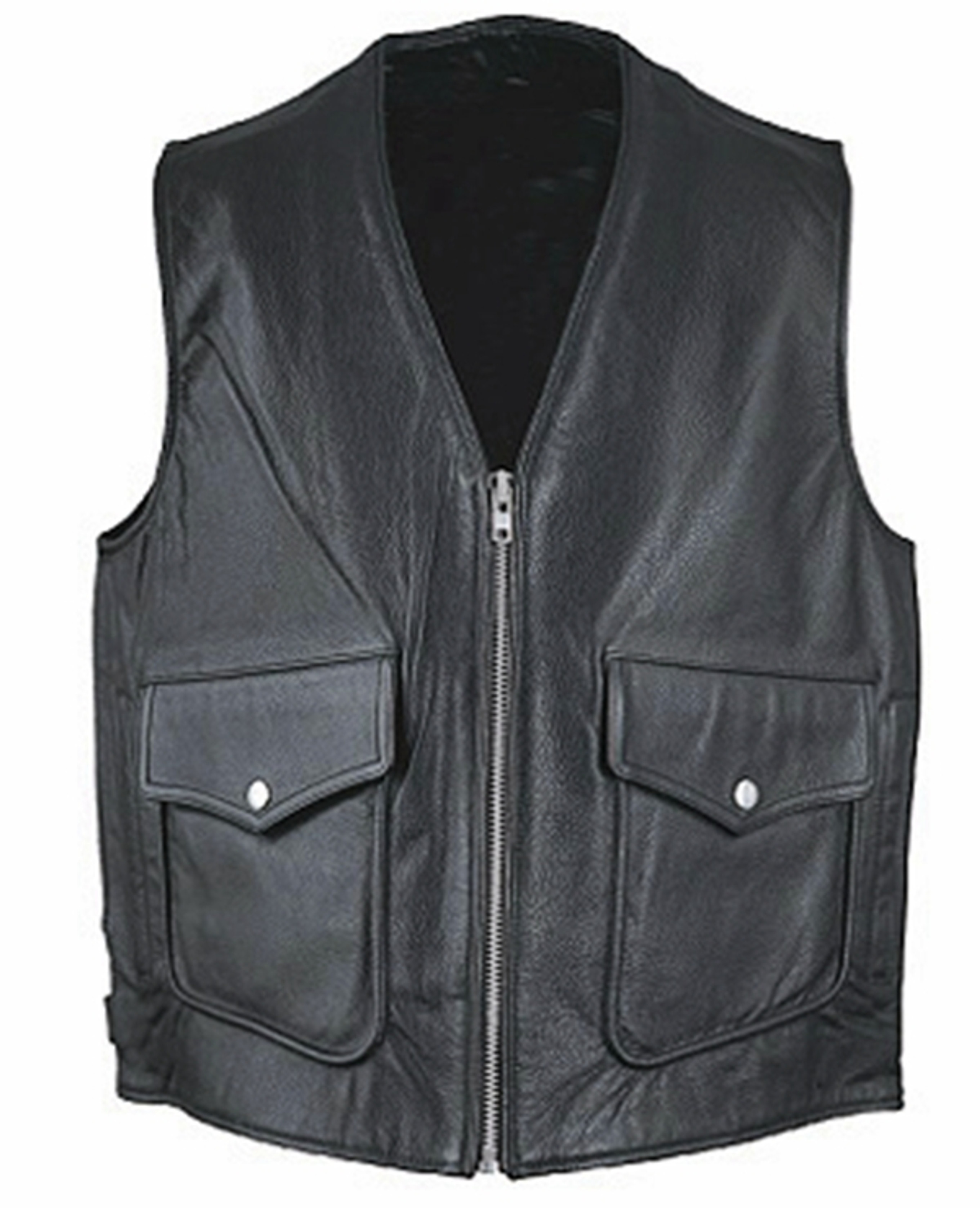 Leather Vest Bomber style MLV1371 custom - 9 colors, 5 types of leather