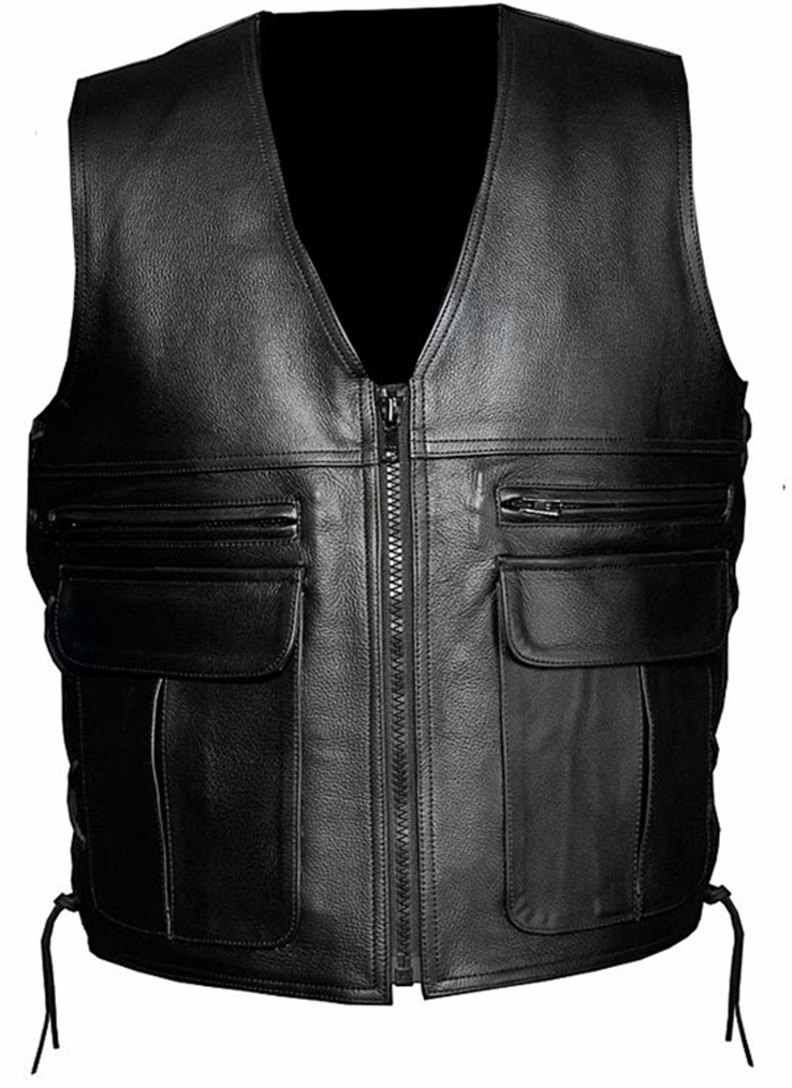 Leather Vest Bomber style MLV1380 custom-made 9 colors,5 leather types