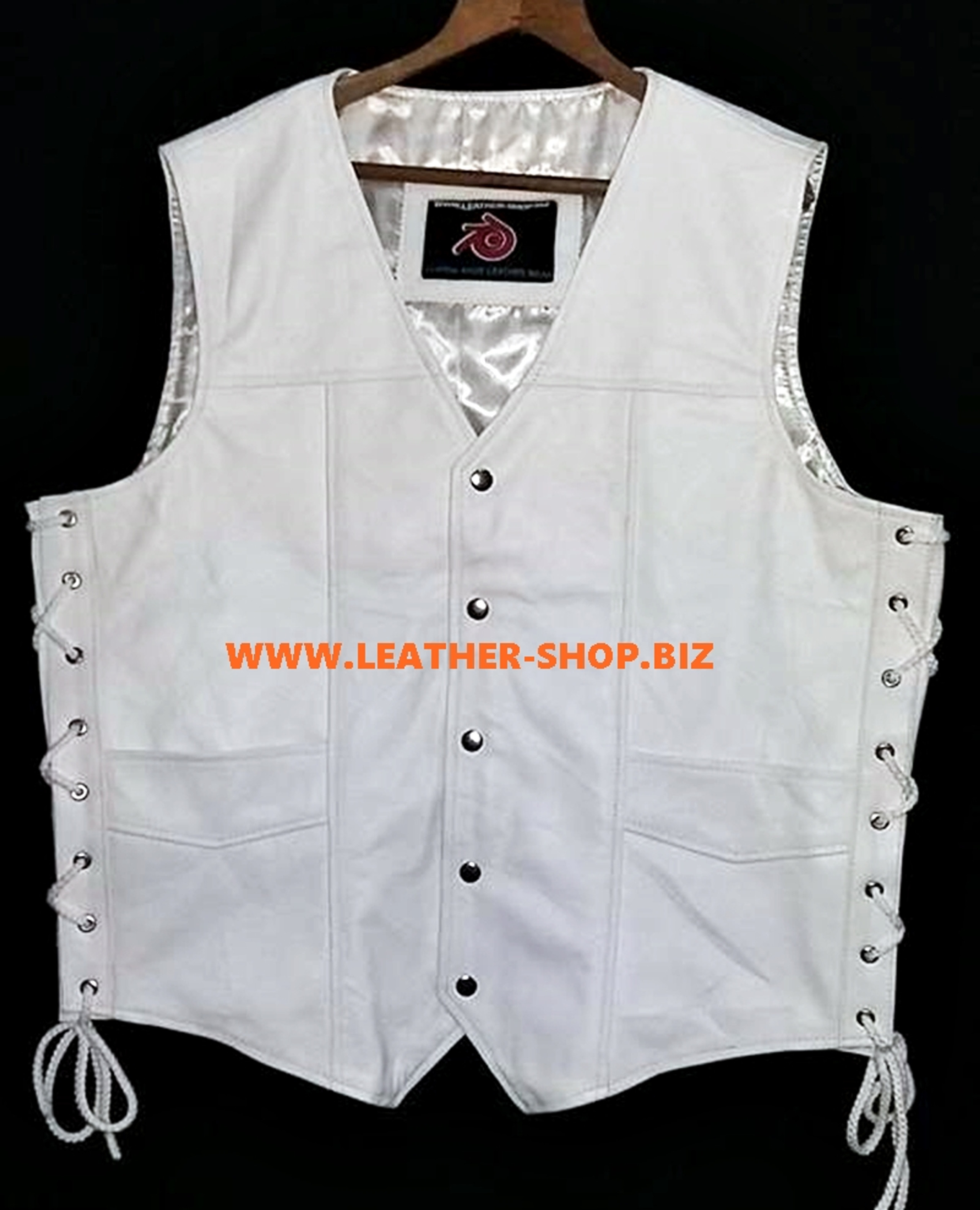Leather Vest Style MLV730 custom-made 9 leather colors 5 leather types