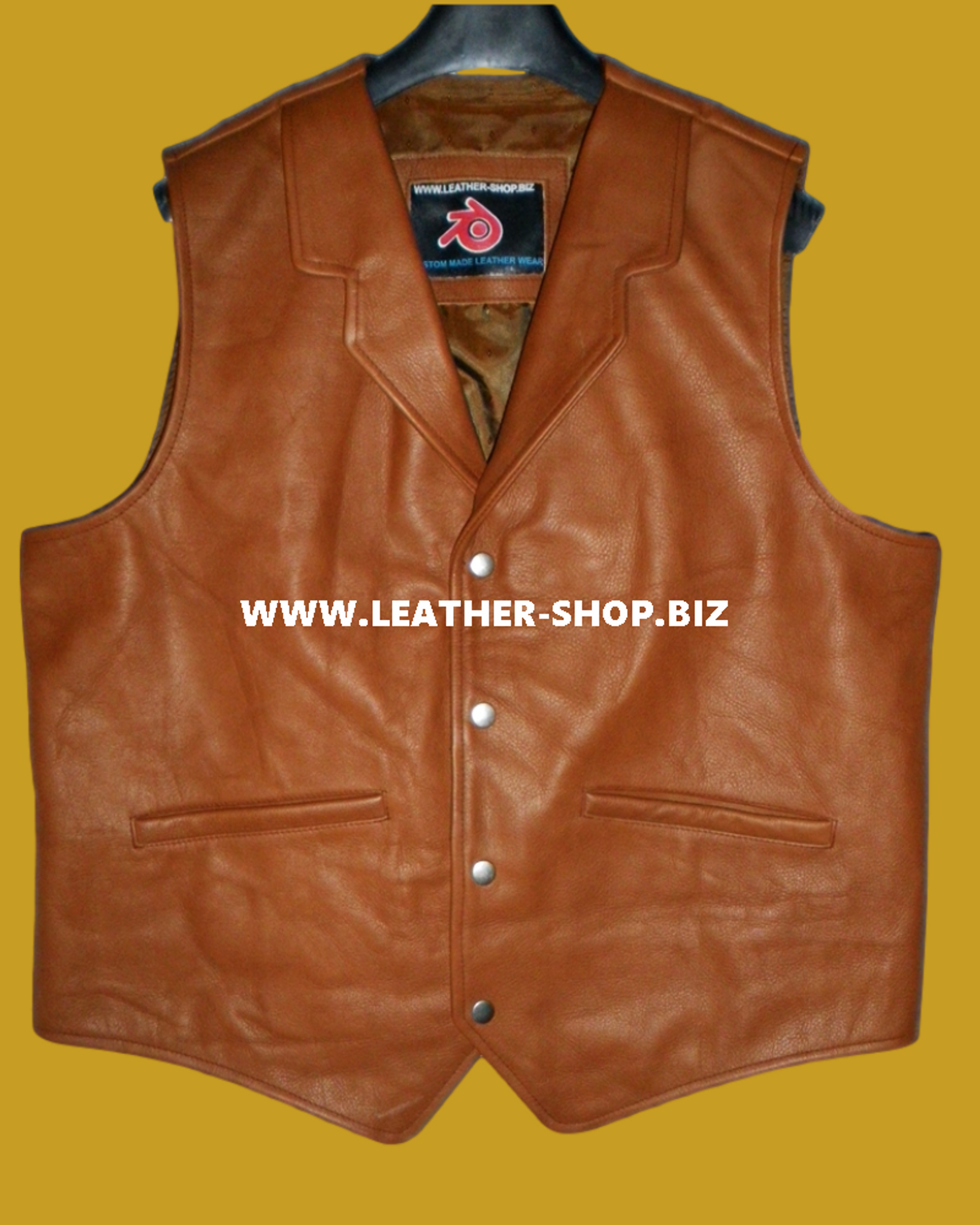 Mens Leather Vest Western Style MLV84 9 Colors Available