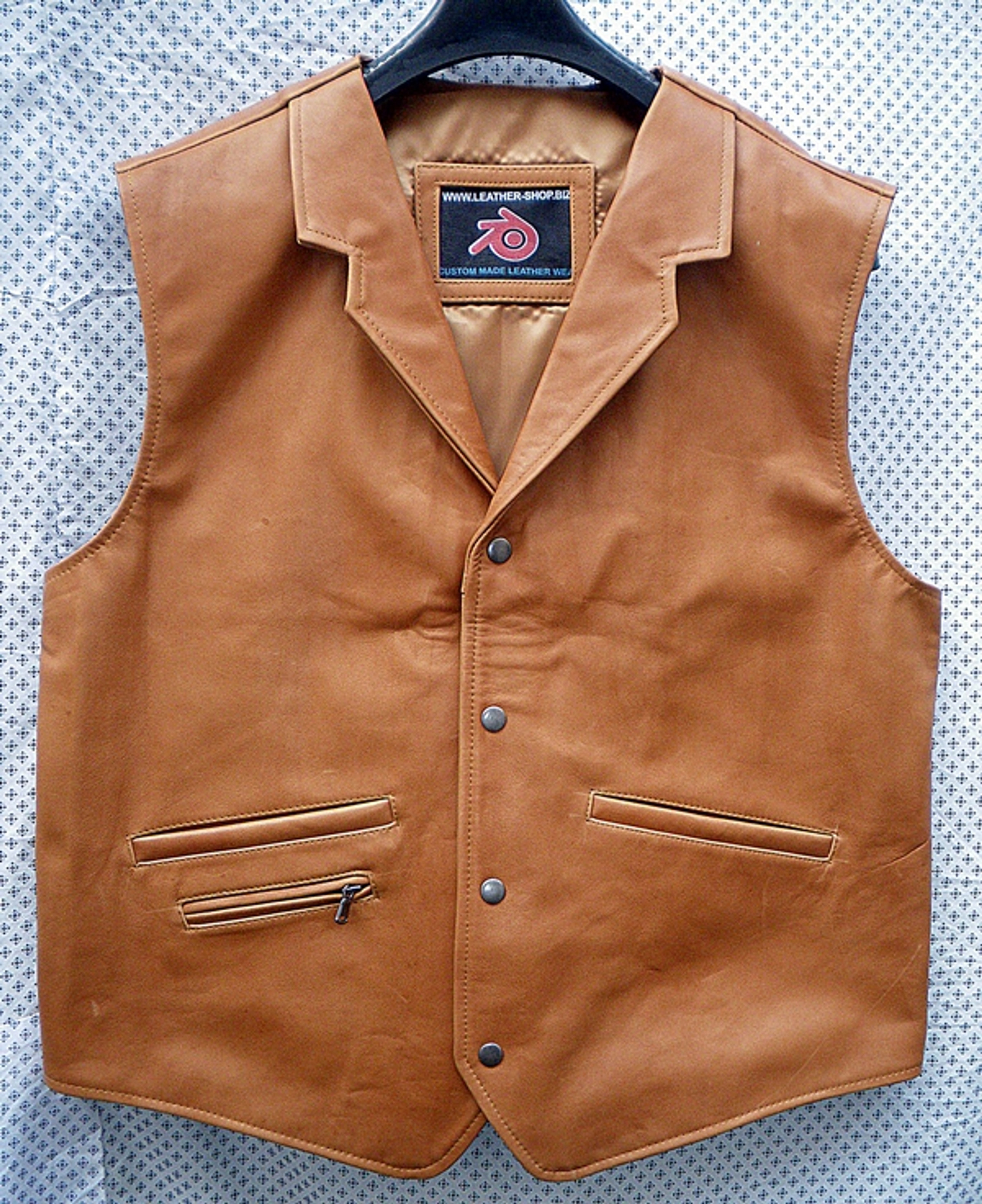Leather Vest Western style MLV85 9 Colors, 5 leather types Available