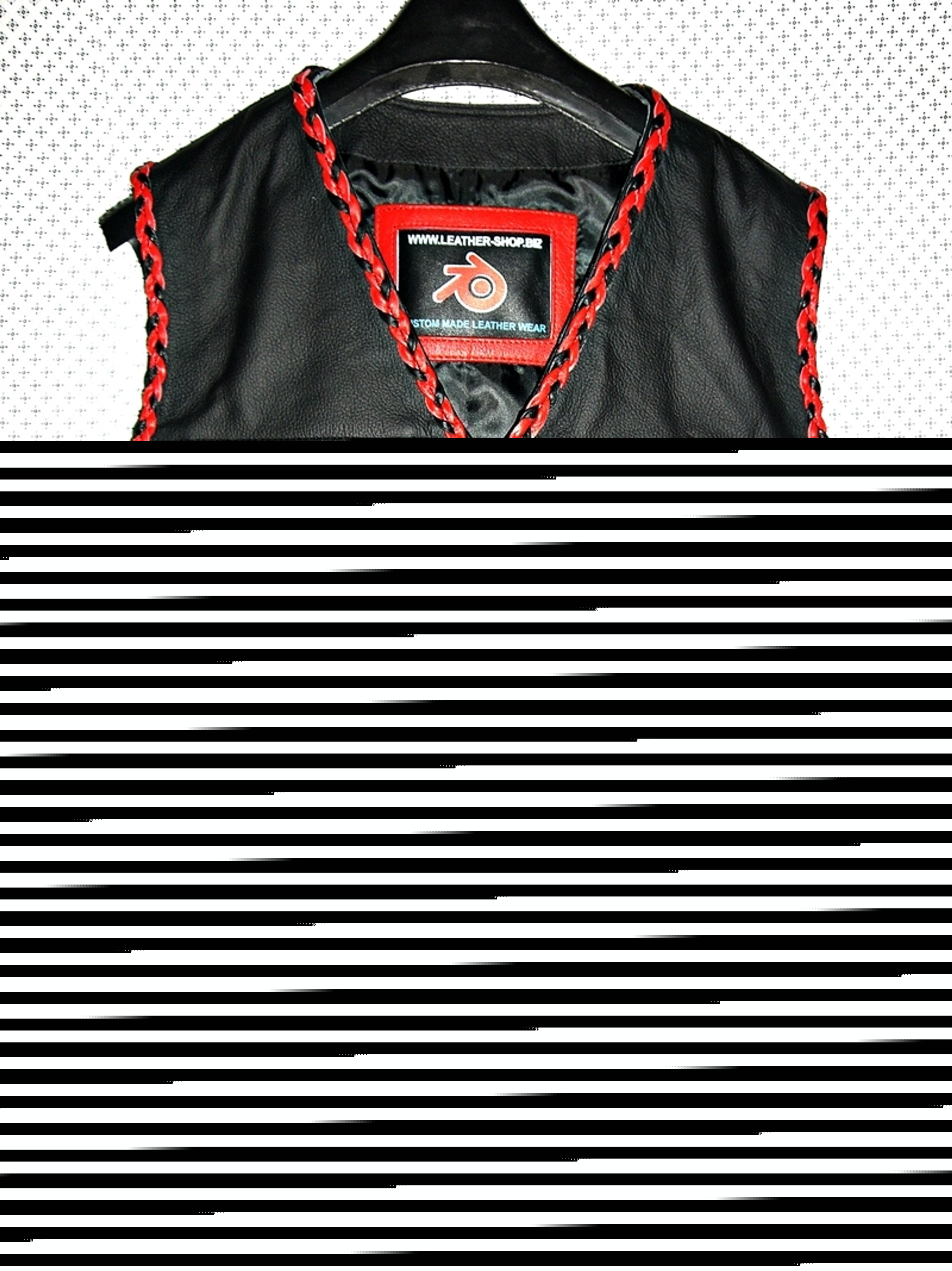 Mens Leather Vest Braided Style MLVB1301 Two Color