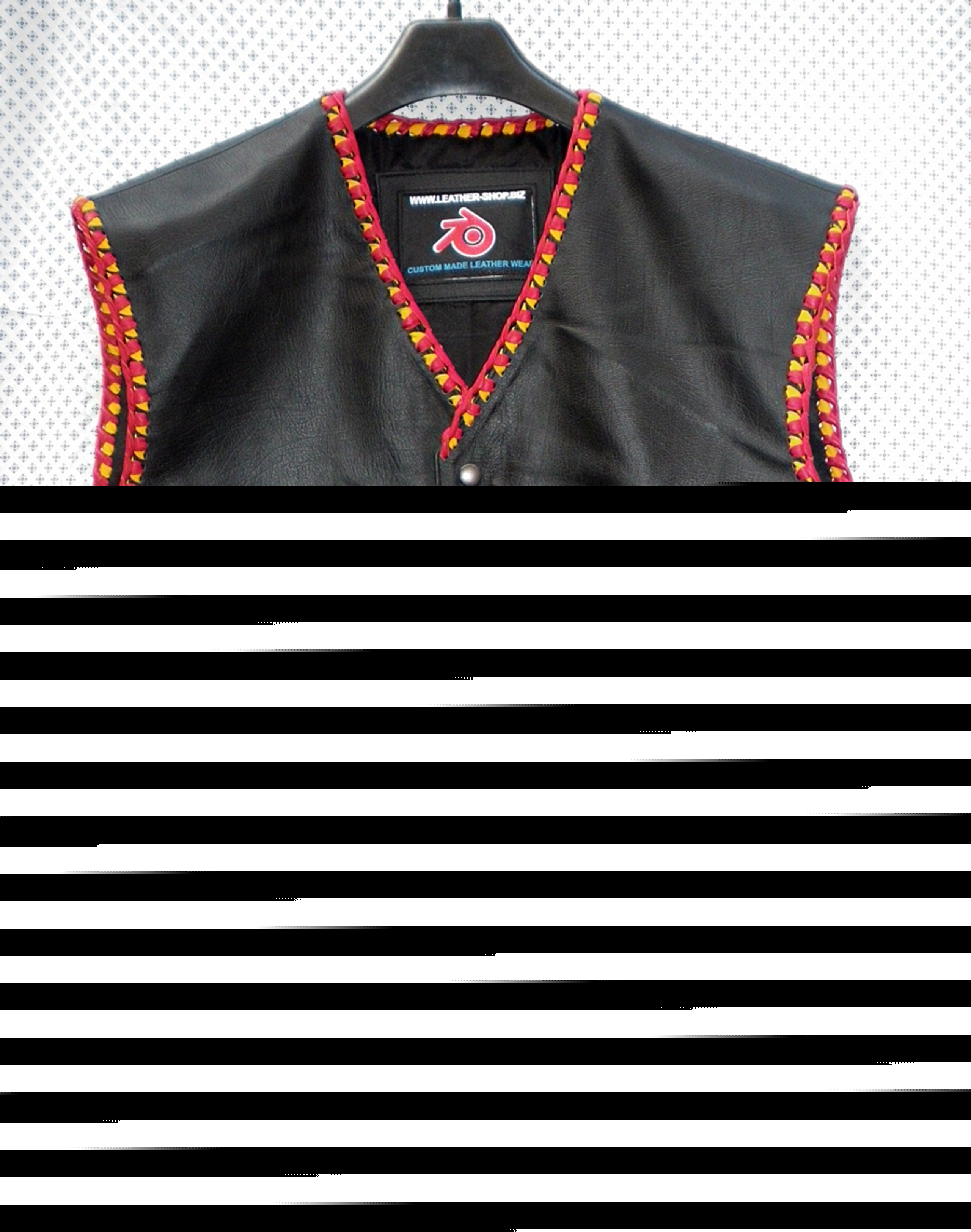 Leather Vest Motorcycle Club Style MLVB733 Any Color Braid Available