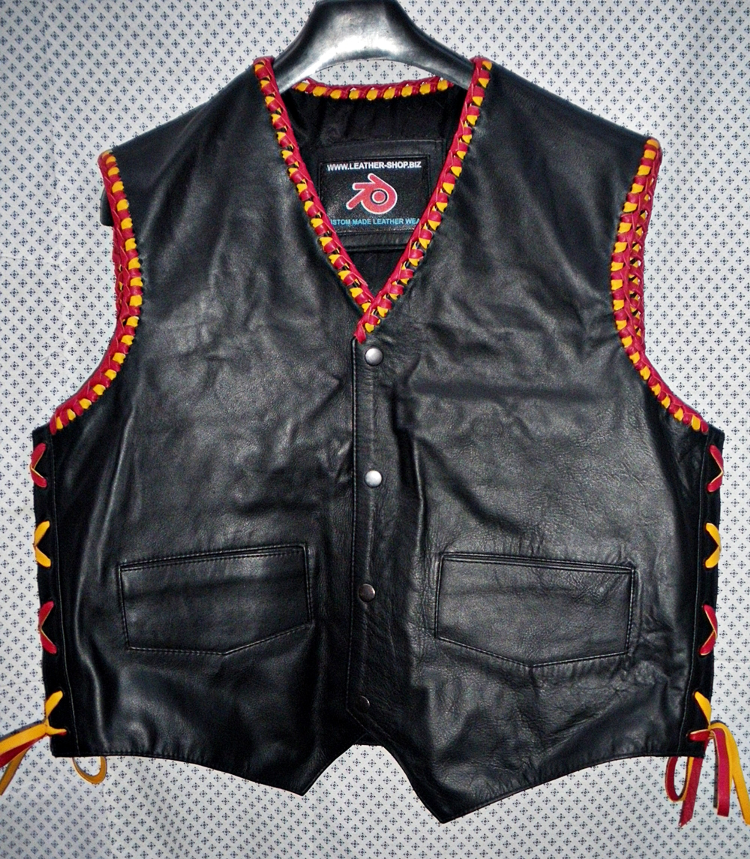 Leather Vest Motorcycle Club Style MLVB734 5 Leather Types