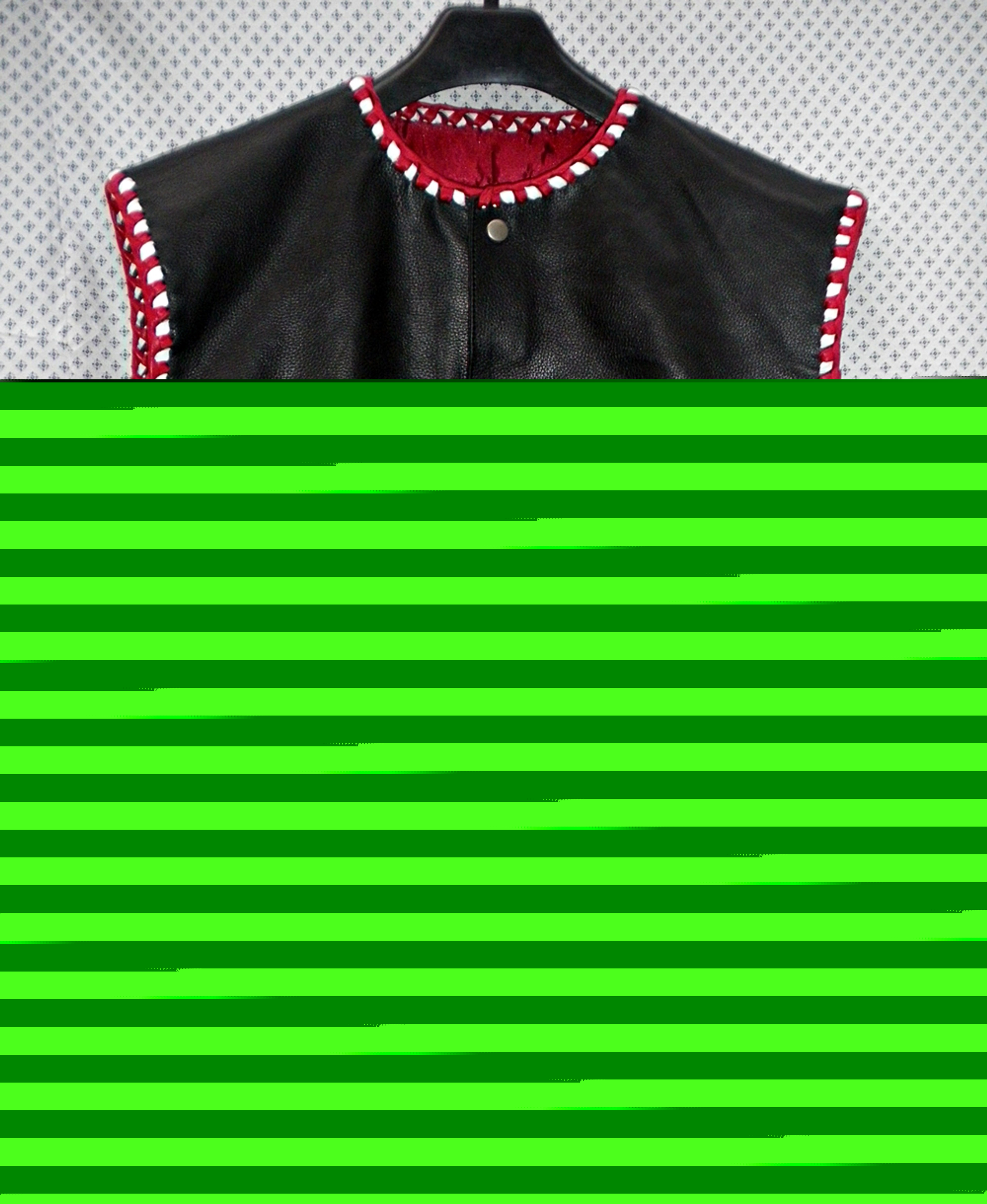 Mens Leather Vest Braided Style MLVB750 Two Color
