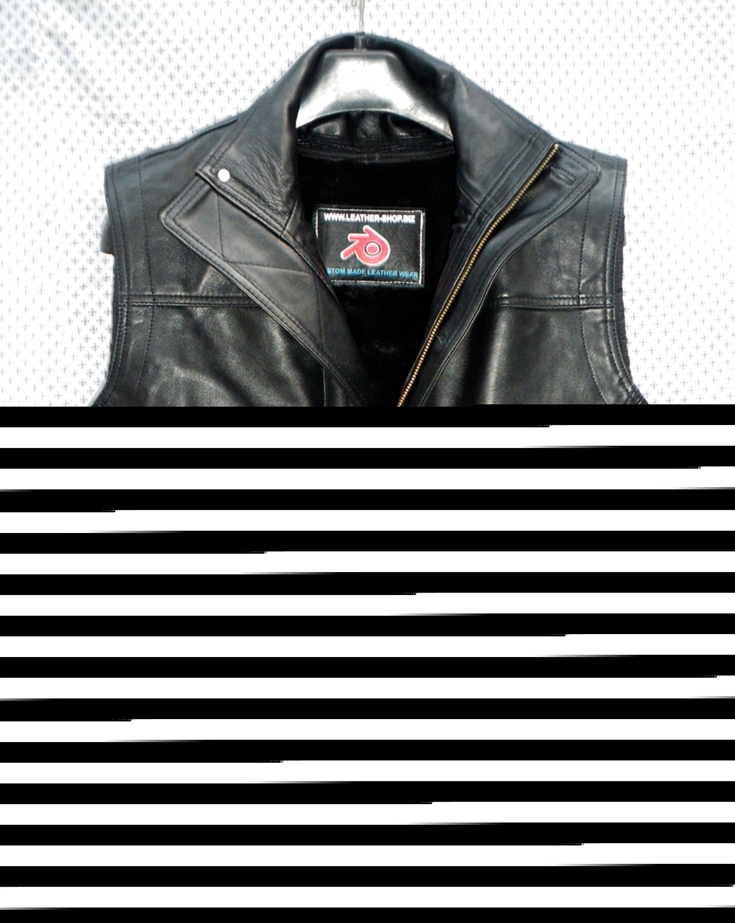 Leather Vest With Detachable Liner Style MLVL12 Custom-Made