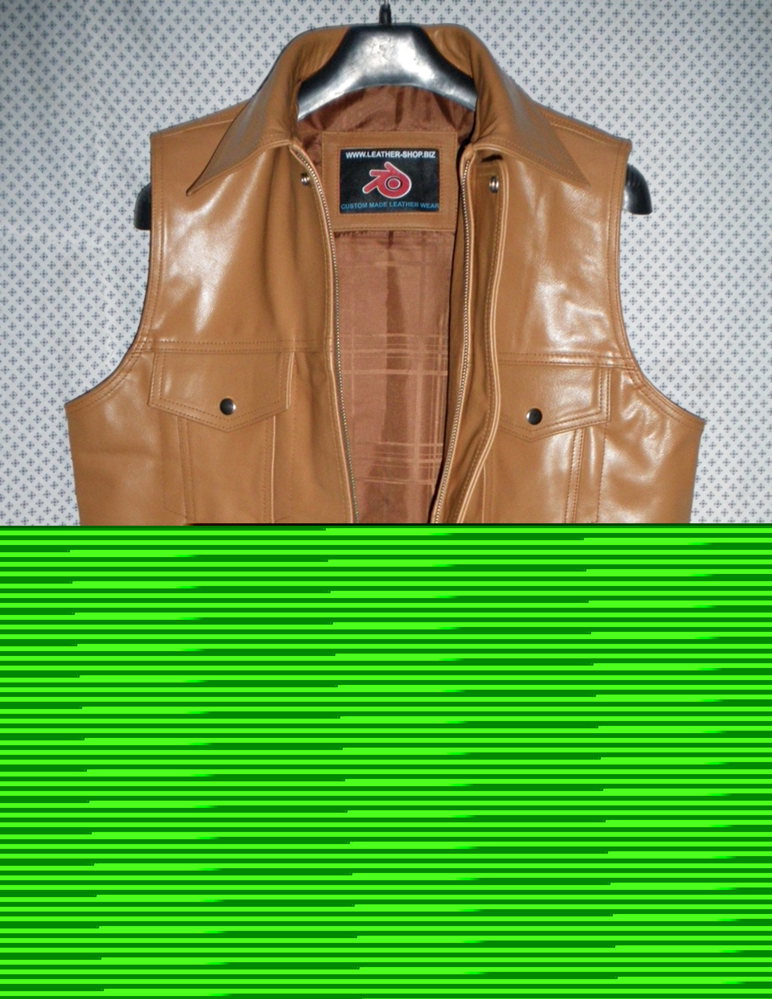 Long Leather Vest Custom-Made Style MLVL15 available in 9 colors