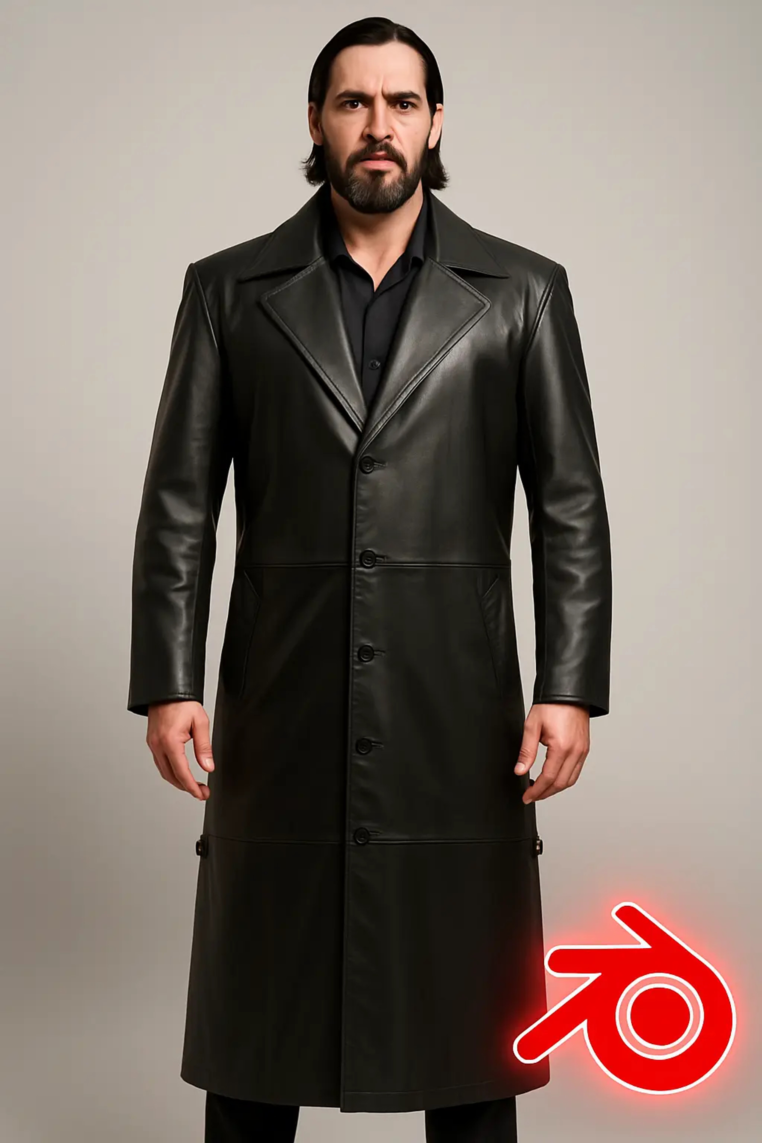 Leather trench coat Undertaker style MTC666 custom-made all sizes