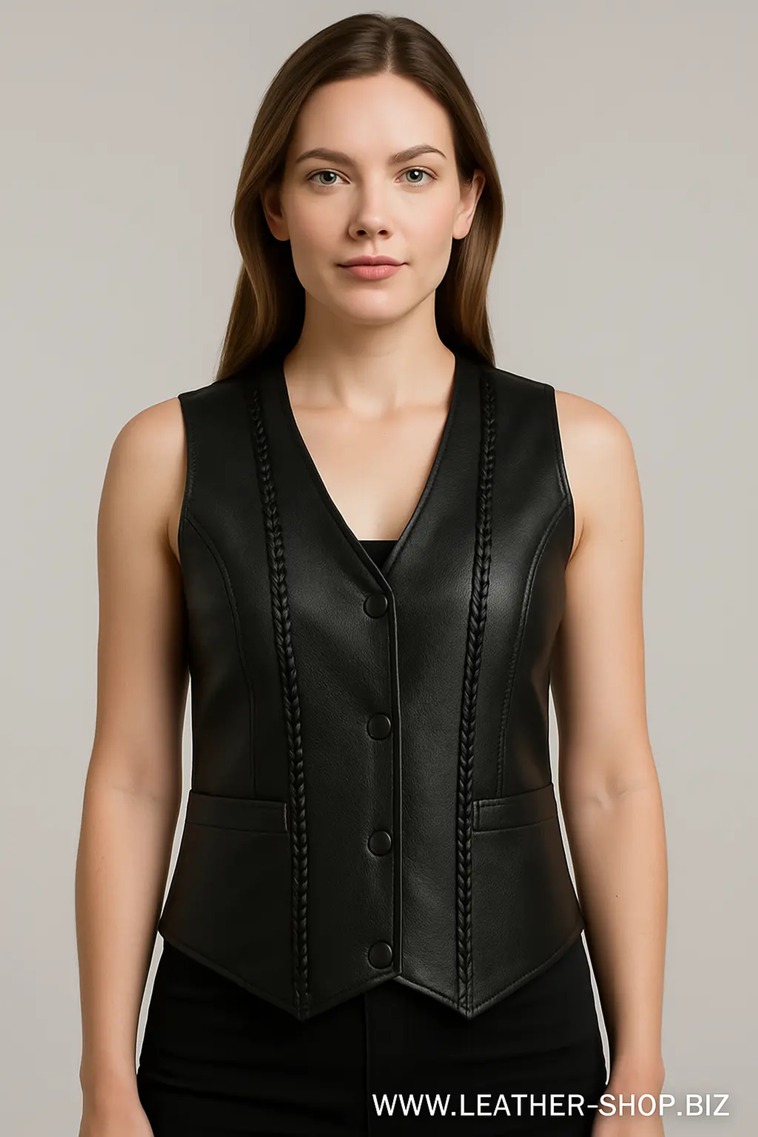 Ladies Leather Vest style WLV1247 available in all sizes
