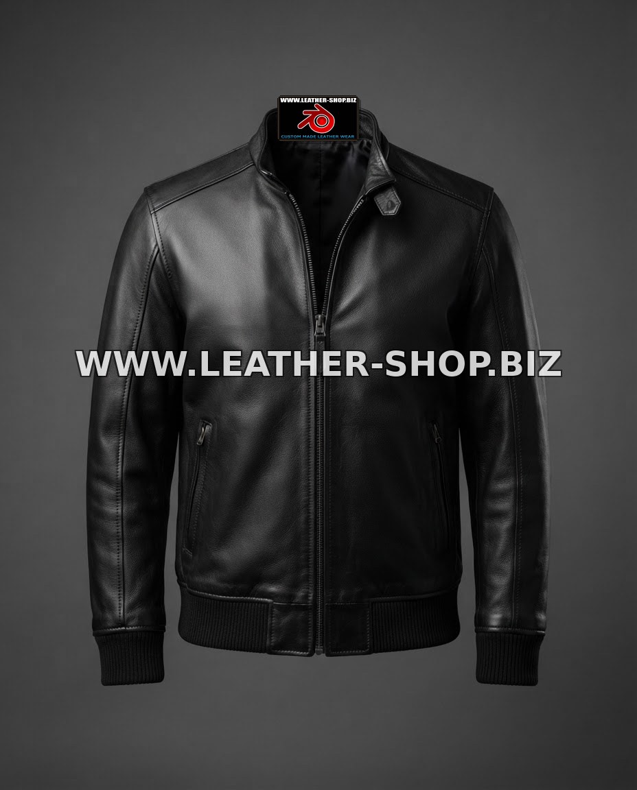 Leather Jacket Bomber Style MLJ0015B Custom-Made In 9 Colors